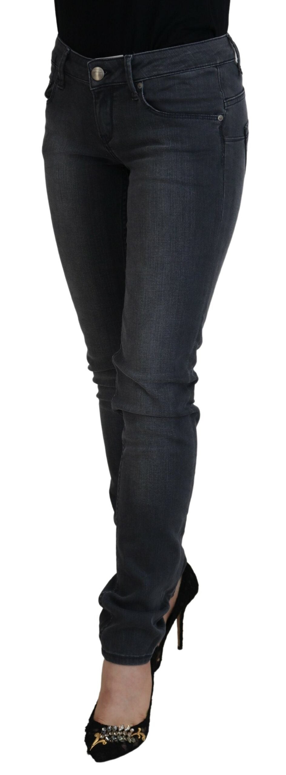 Jean skinny taille basse gris Eight Chic