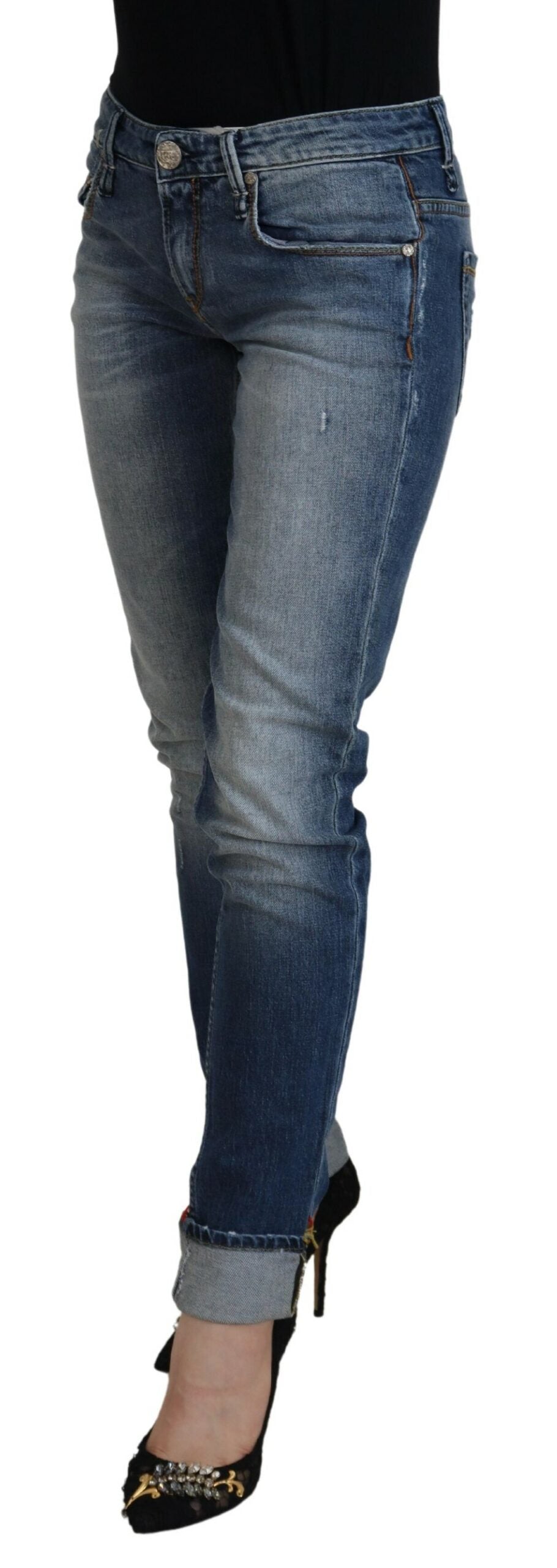 Huit jeans skinny taille basse élégants en denim