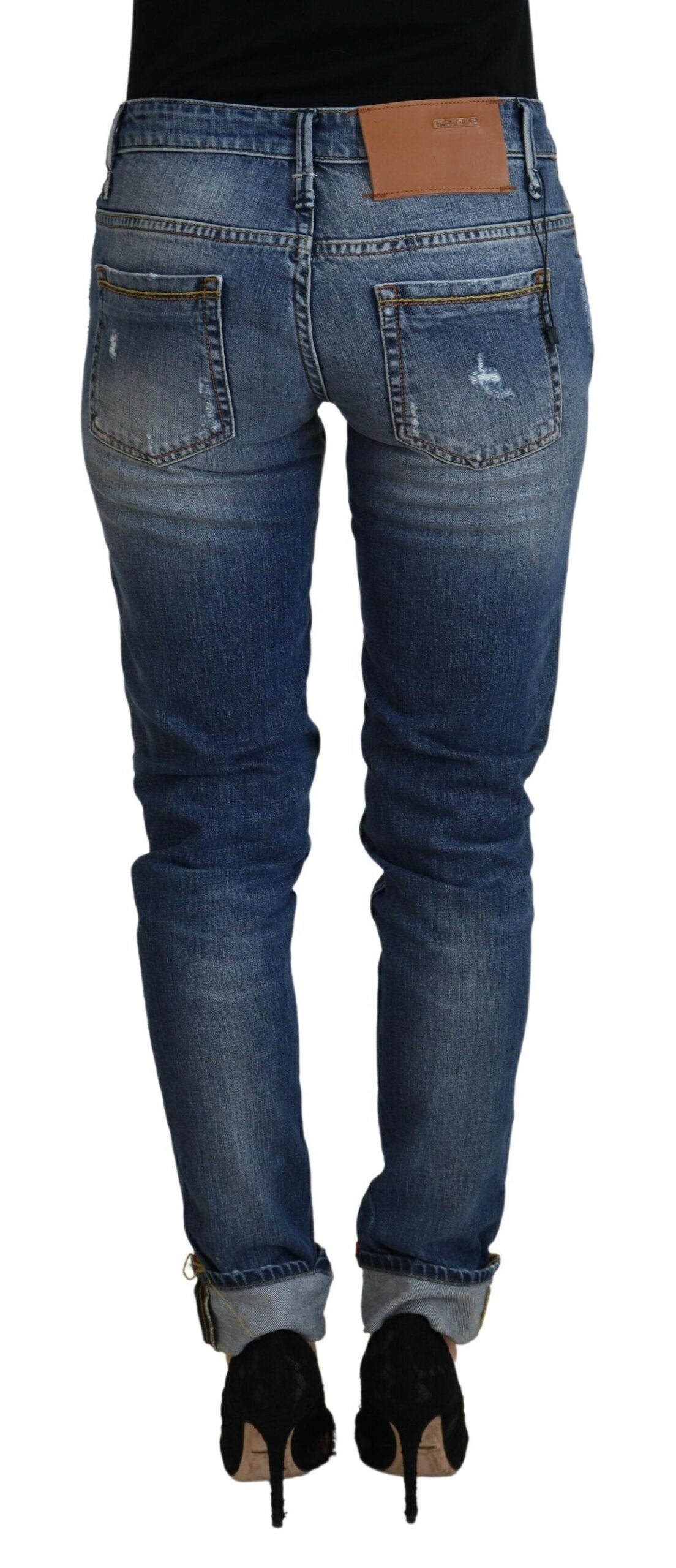 Huit jeans skinny taille basse élégants en denim