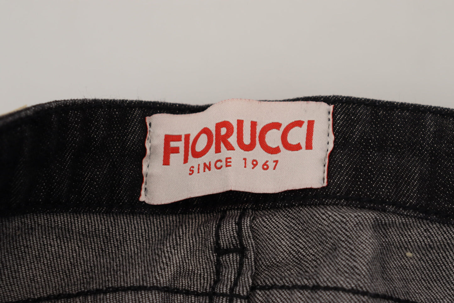 Fiorucci Black Cotton Low Waist Skinny Women Casual Jeans by Fiorucci
