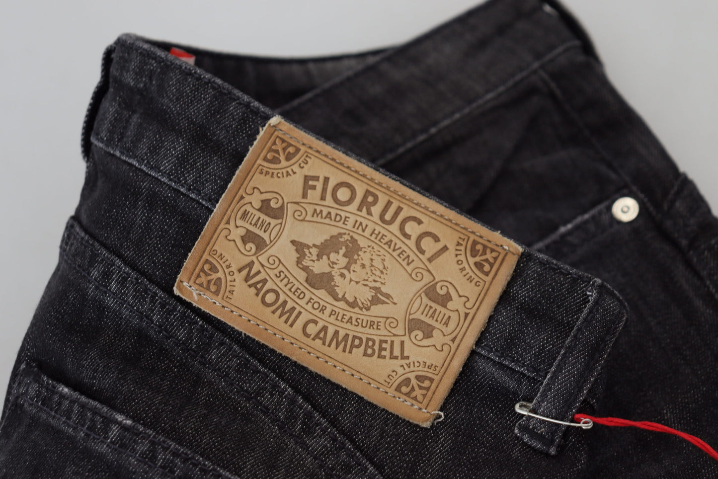 Fiorucci Black Cotton Low Waist Skinny Women Casual Jeans by Fiorucci