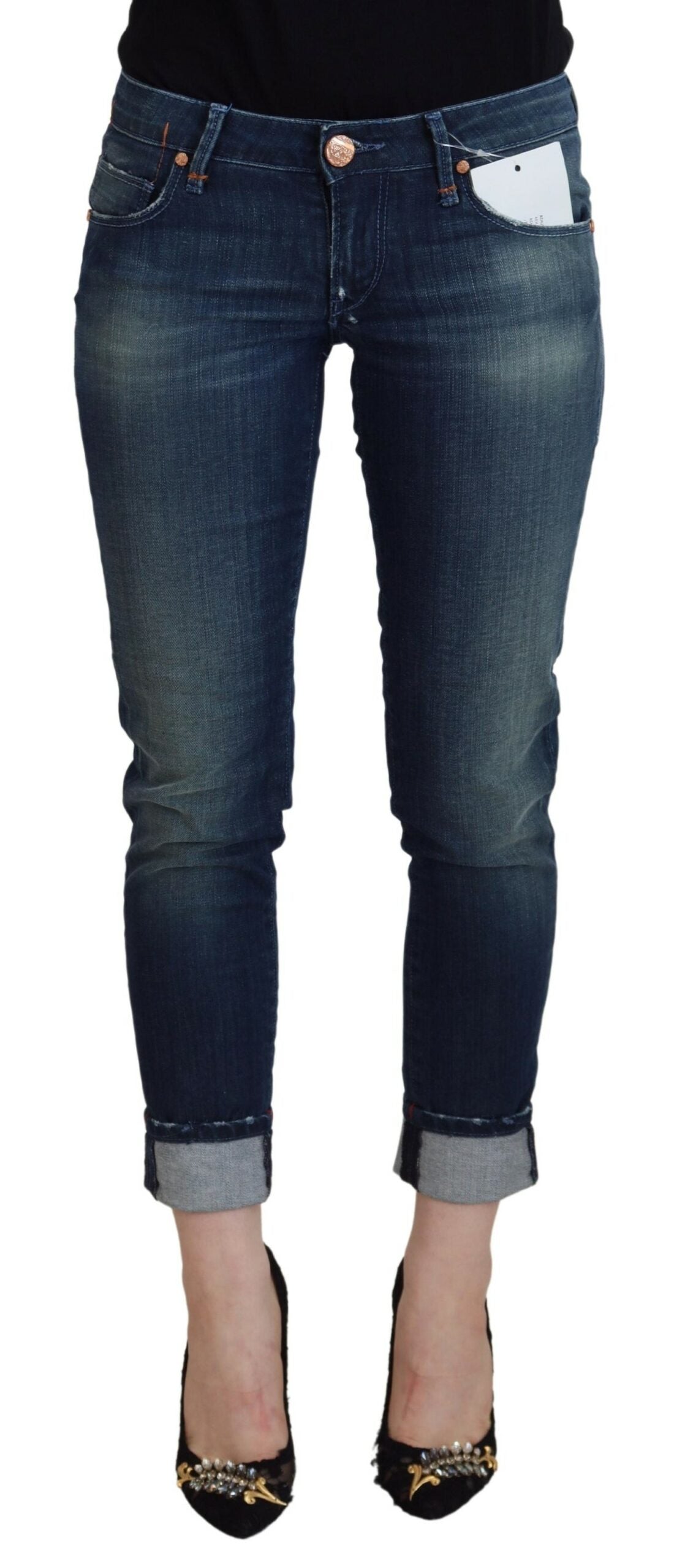 Eight Blue Cotton Slim Fit Women Casual Denim Jeans