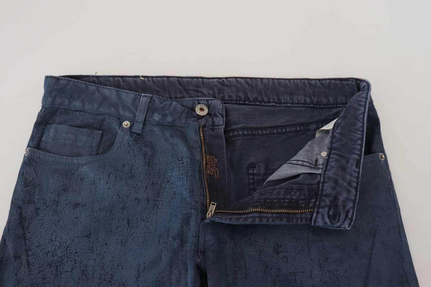 Jean fuselé bleu en denim Exte Chic