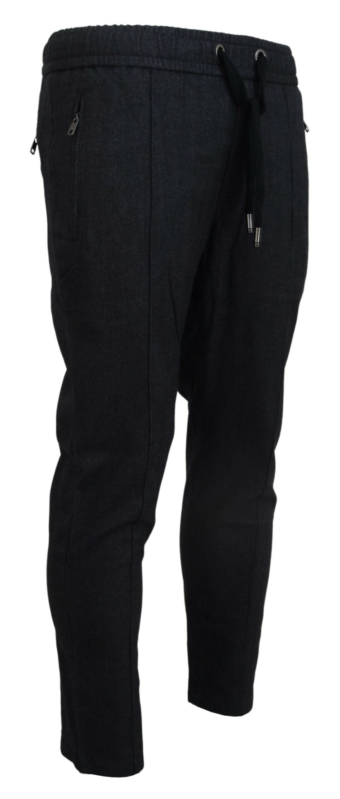 Pantalon de jogging élégant en coton gris Dolce & Gabbana pour homme