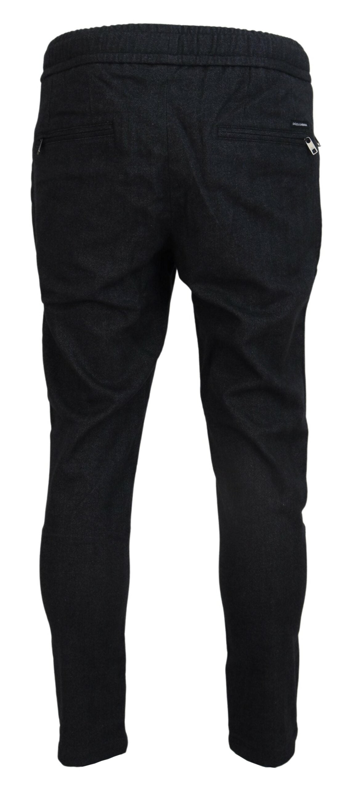 Pantalon de jogging élégant en coton gris Dolce & Gabbana pour homme
