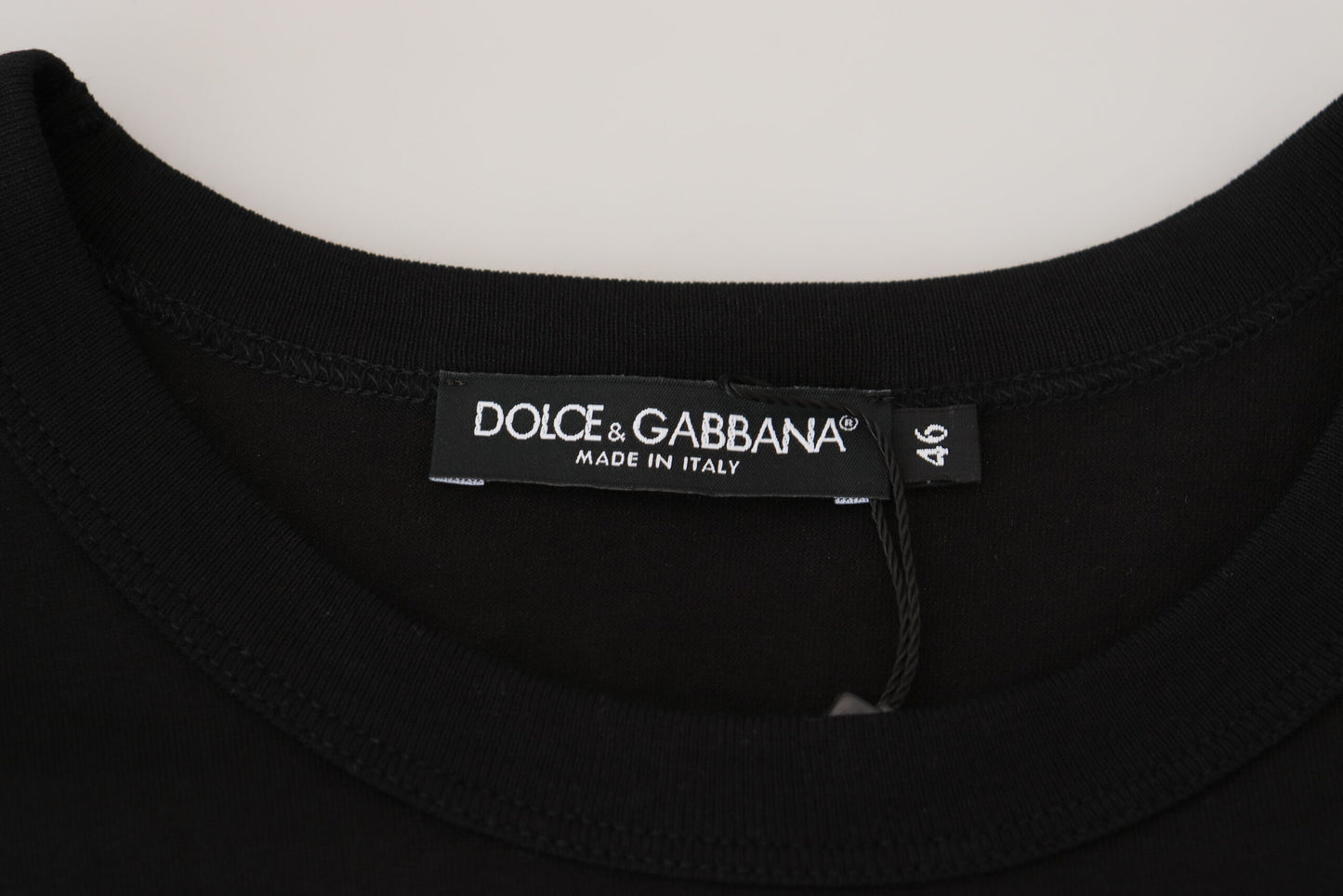 T-shirt en coton noir Dolce & Gabbana Chic pour l'homme moderne