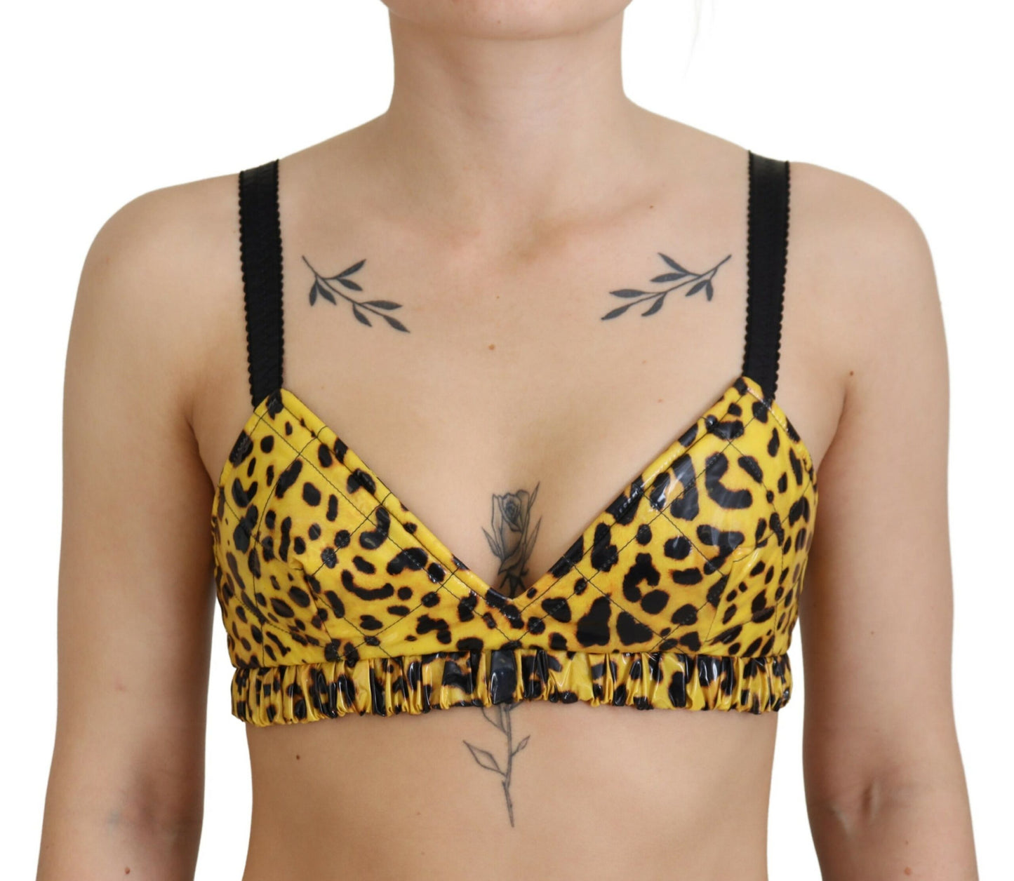 Dolce & Gabbana Chic Haut corset sans manches à imprimé léopard