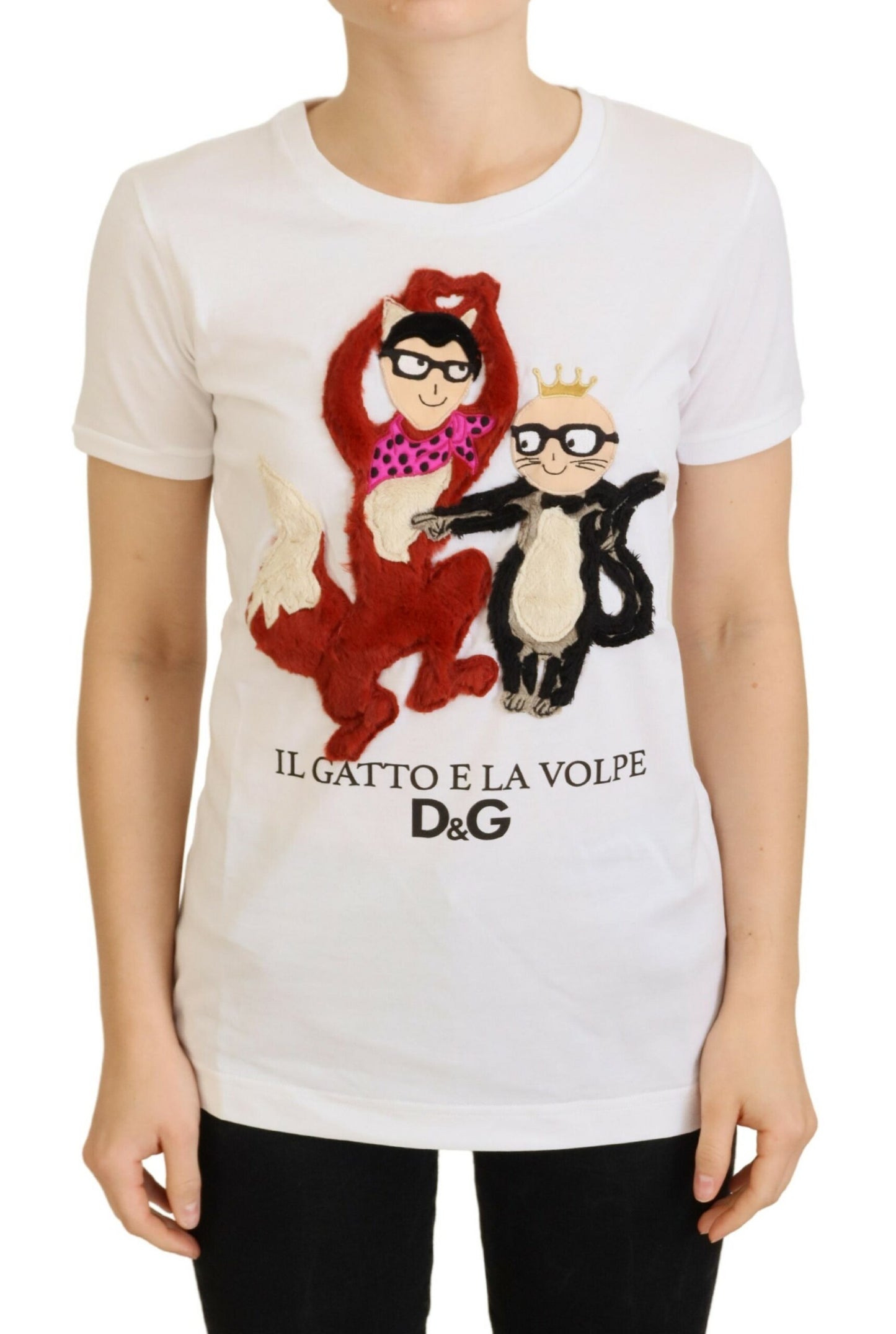 T-shirt en coton à imprimés emblématiques Dolce & Gabbana