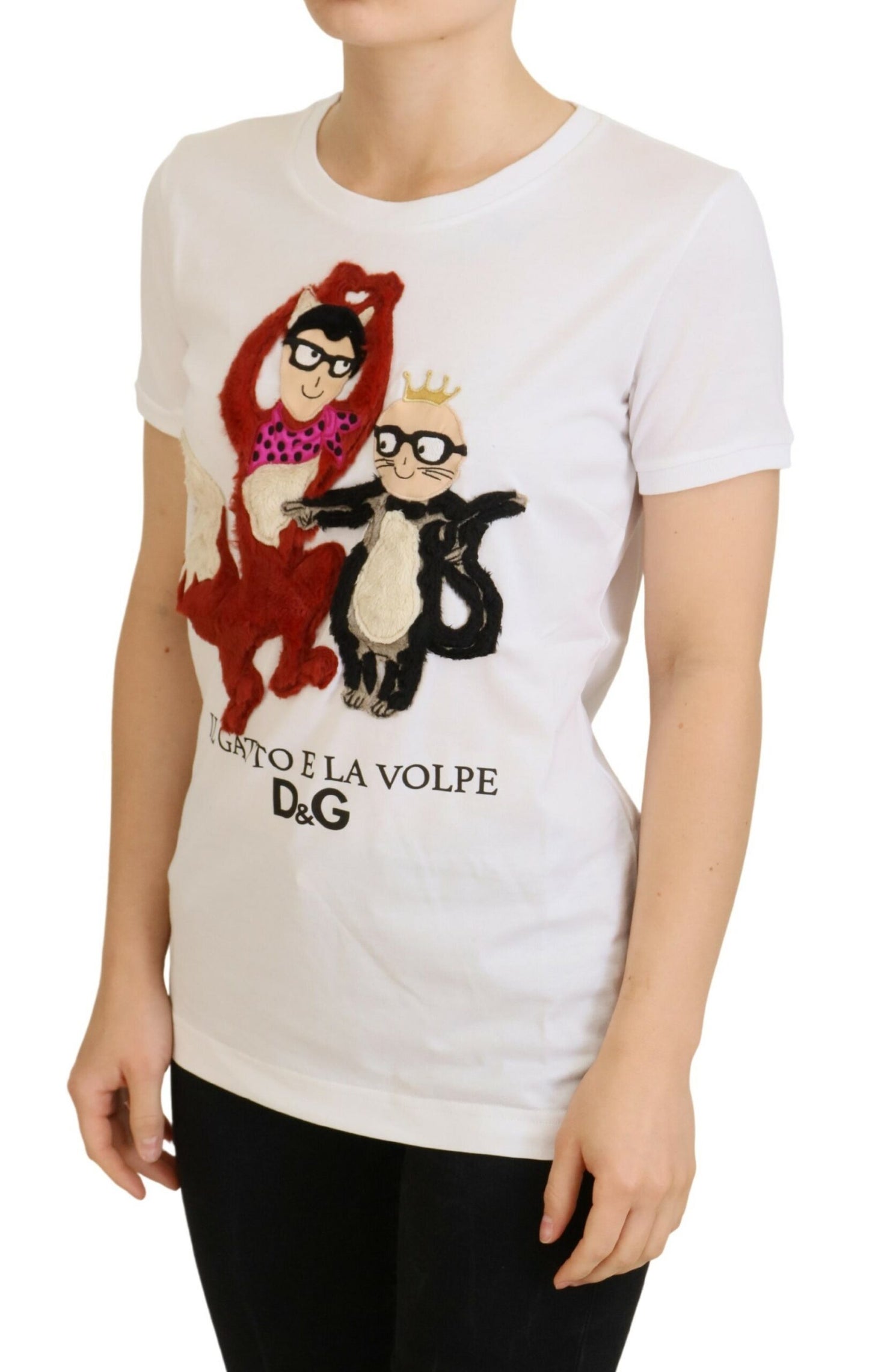 T-shirt en coton à imprimés emblématiques Dolce & Gabbana