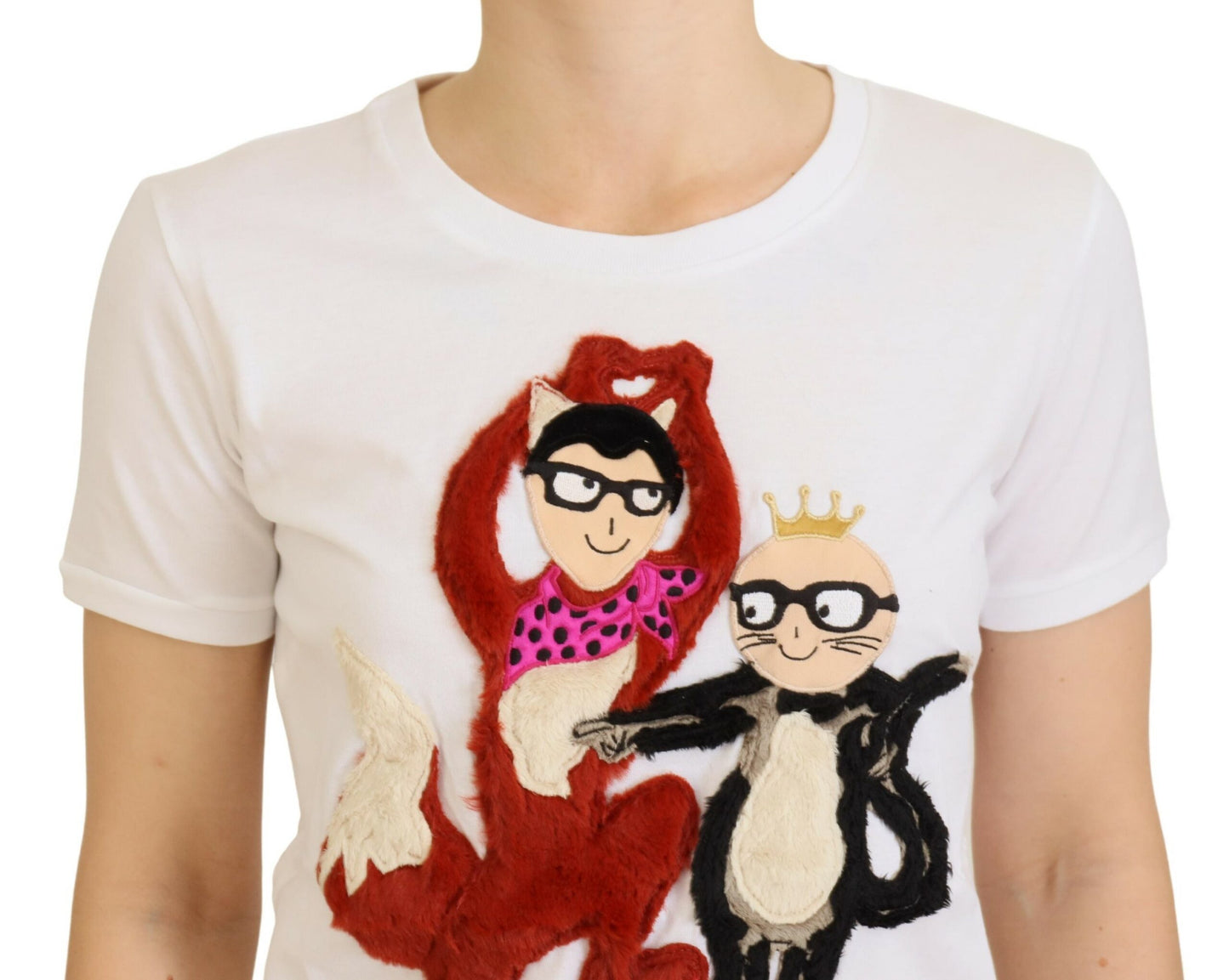 T-shirt en coton à imprimés emblématiques Dolce & Gabbana
