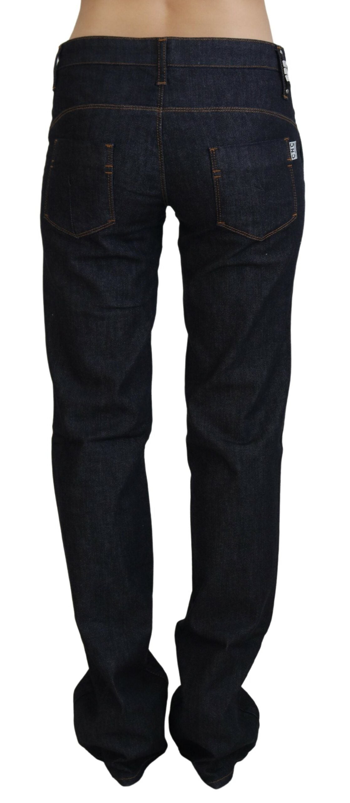 Costume National Blue Low Waist Straight Denim Pants Jeans by Costume National