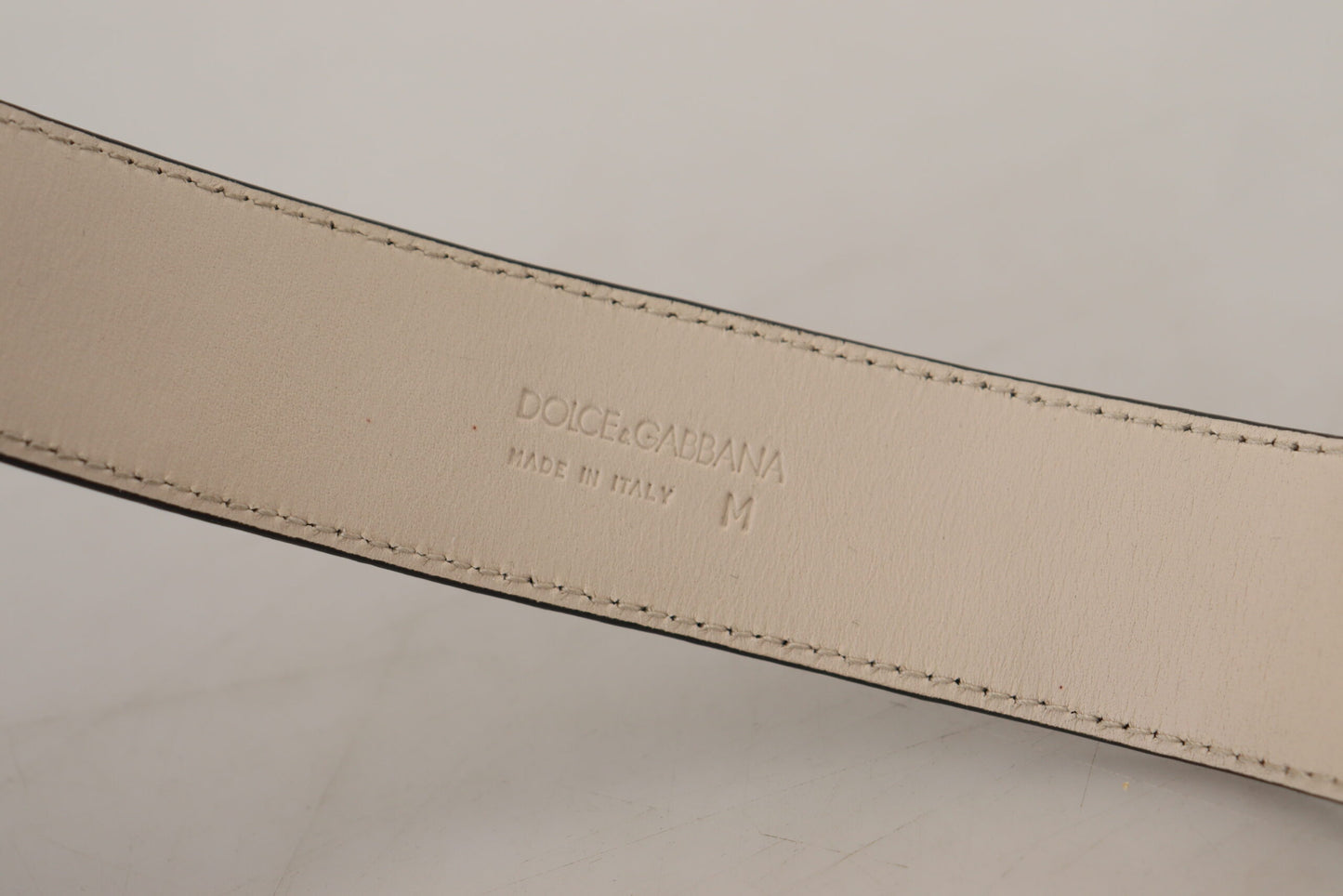 Bracelet élégant en cuir noir avec détails dorés Dolce & Gabbana