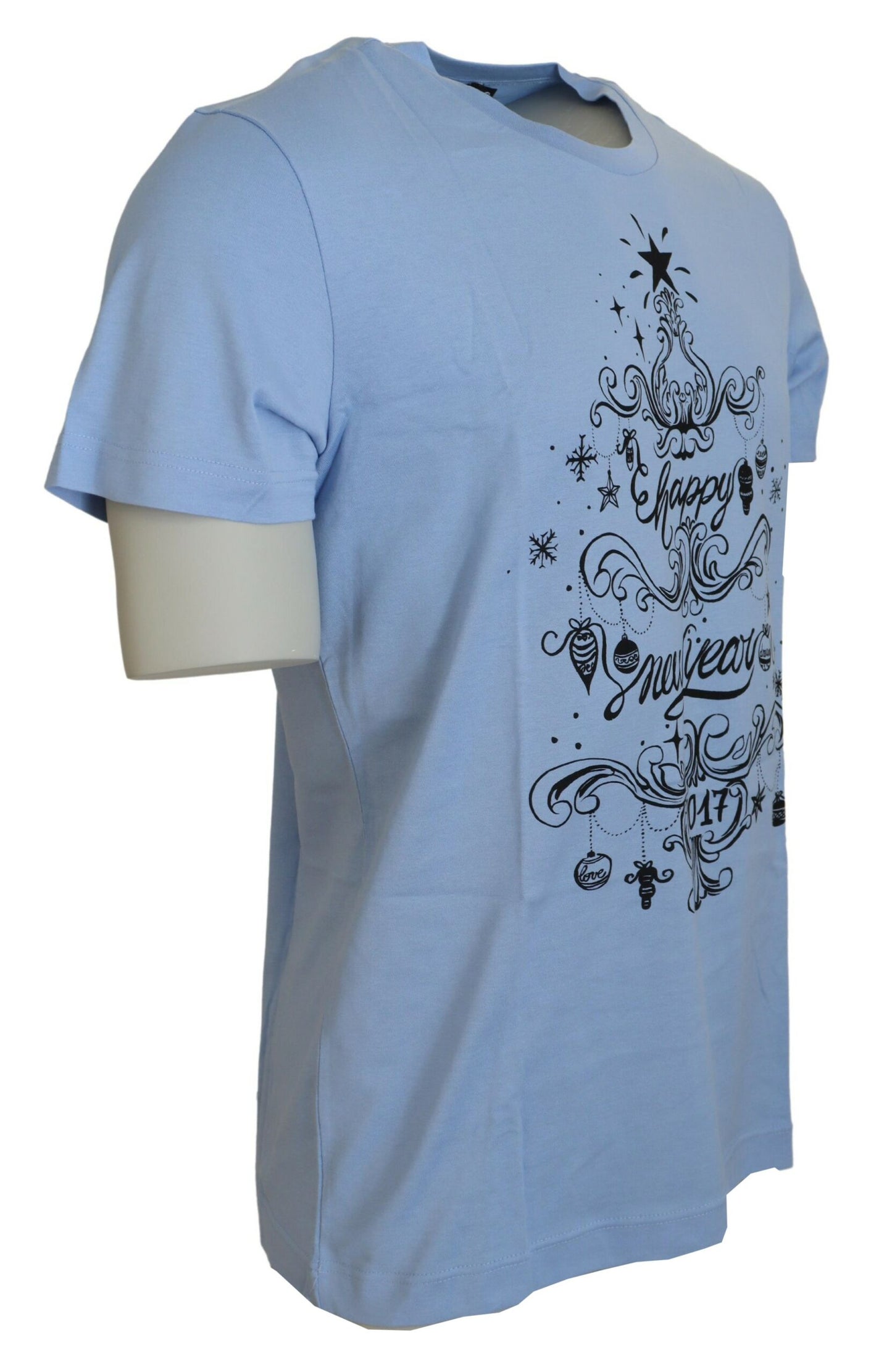 T-shirt élégant en coton bleu clair Dolce & Gabbana