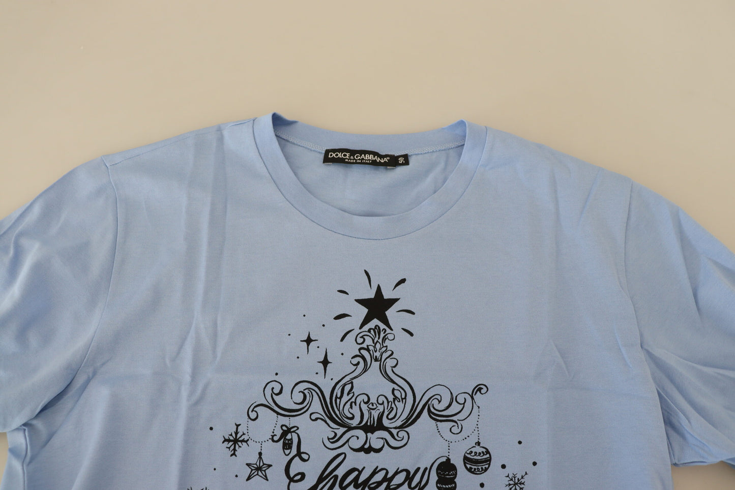 T-shirt élégant en coton bleu clair Dolce & Gabbana