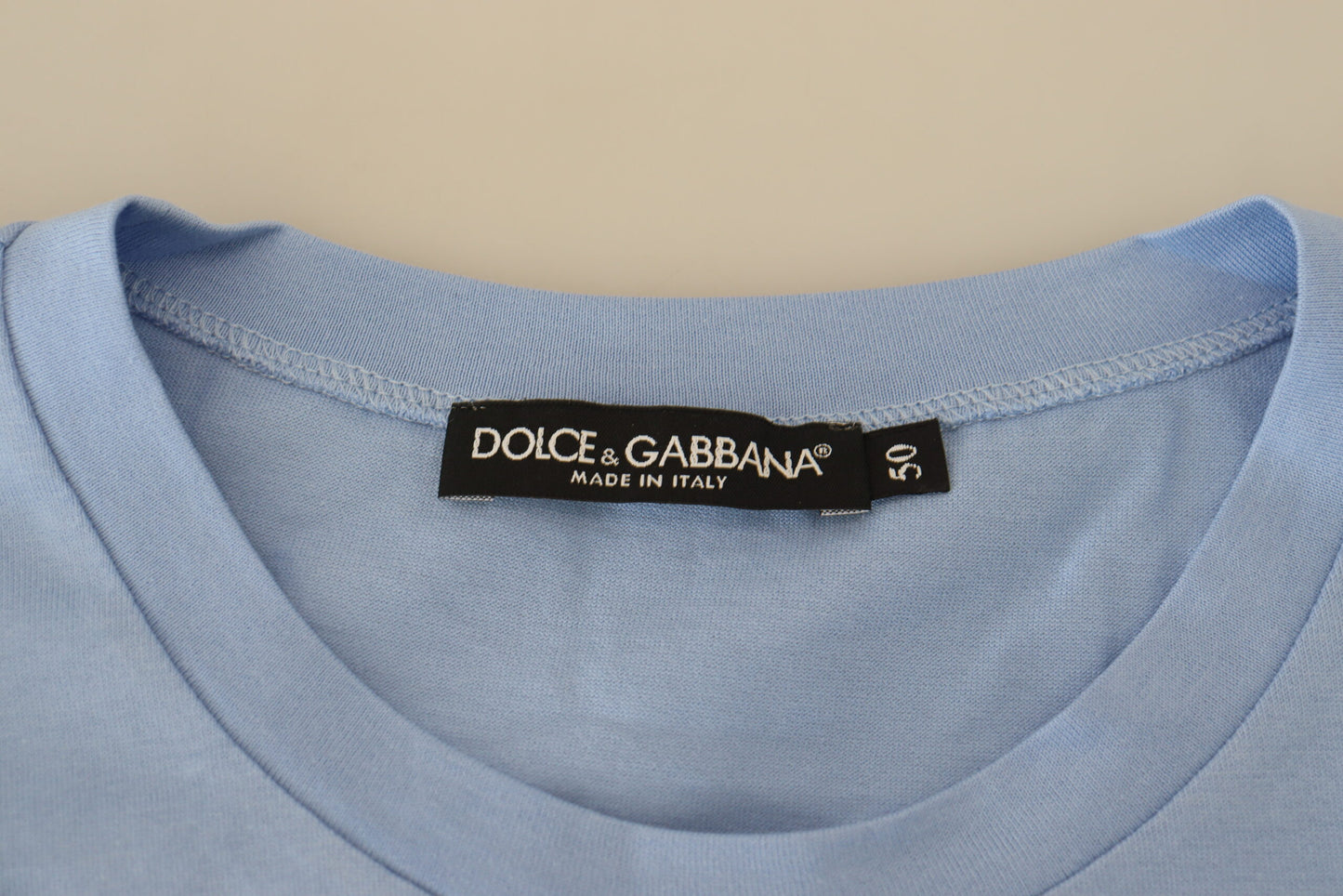 T-shirt élégant en coton bleu clair Dolce & Gabbana