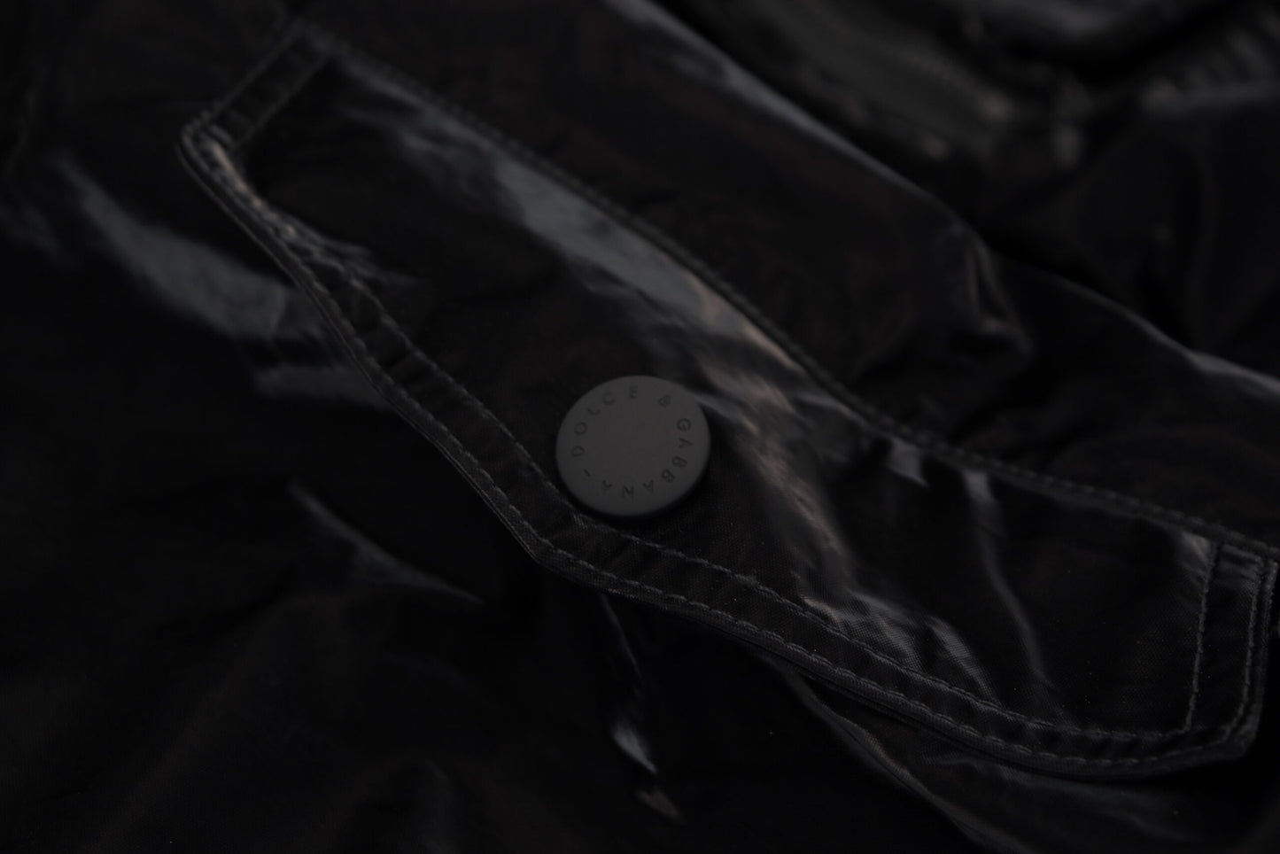 Dolce & Gabbana Élégant blouson aviateur noir à capuche