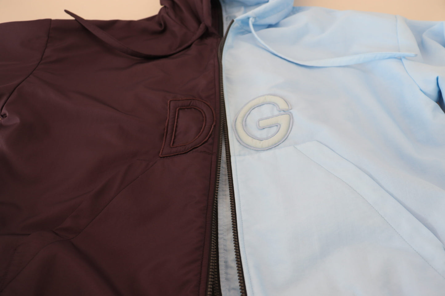 Veste à capuche bleue élégante Dolce & Gabbana - Fermeture éclair intégrale