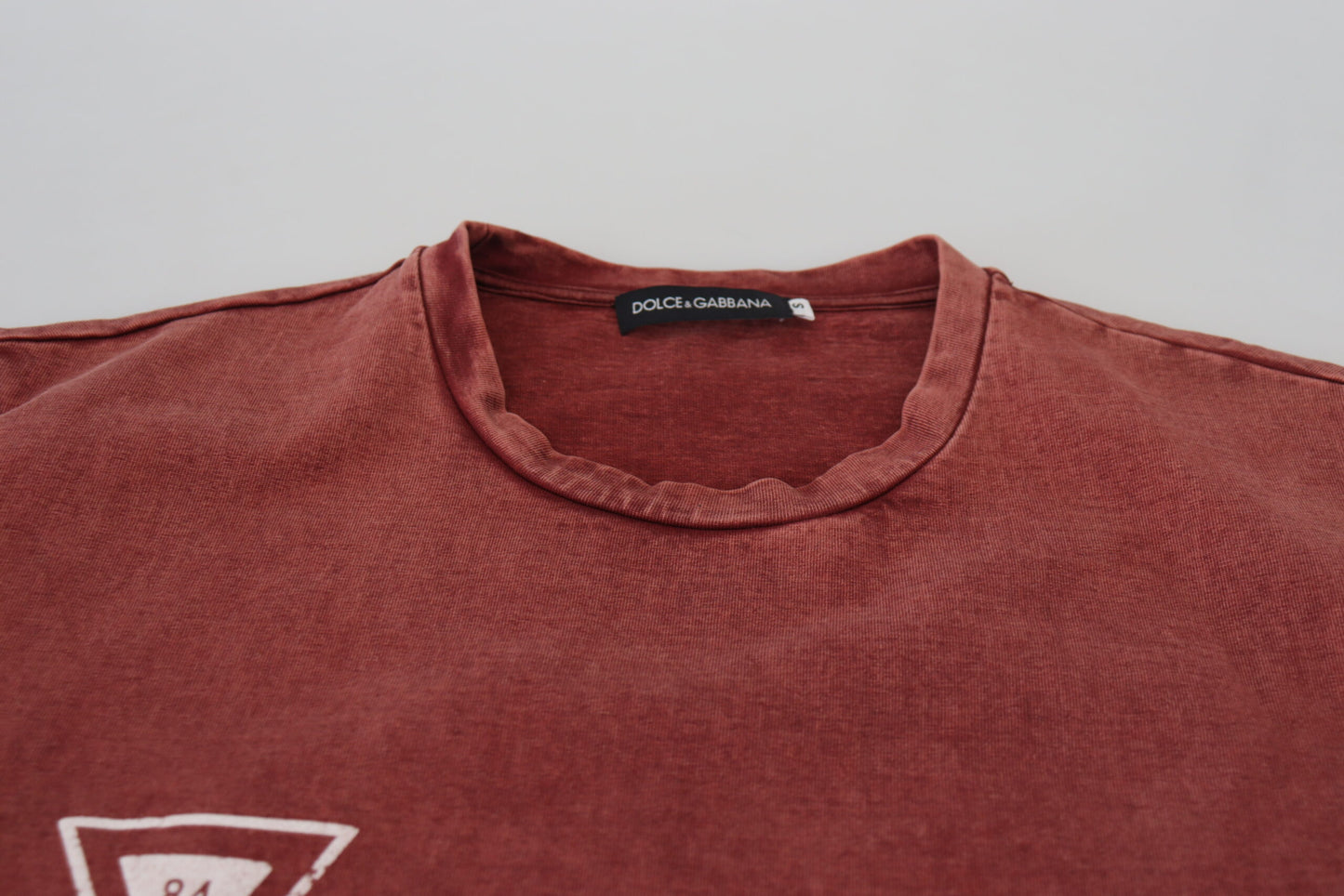 T-shirt élégant en coton imprimé marron Dolce & Gabbana