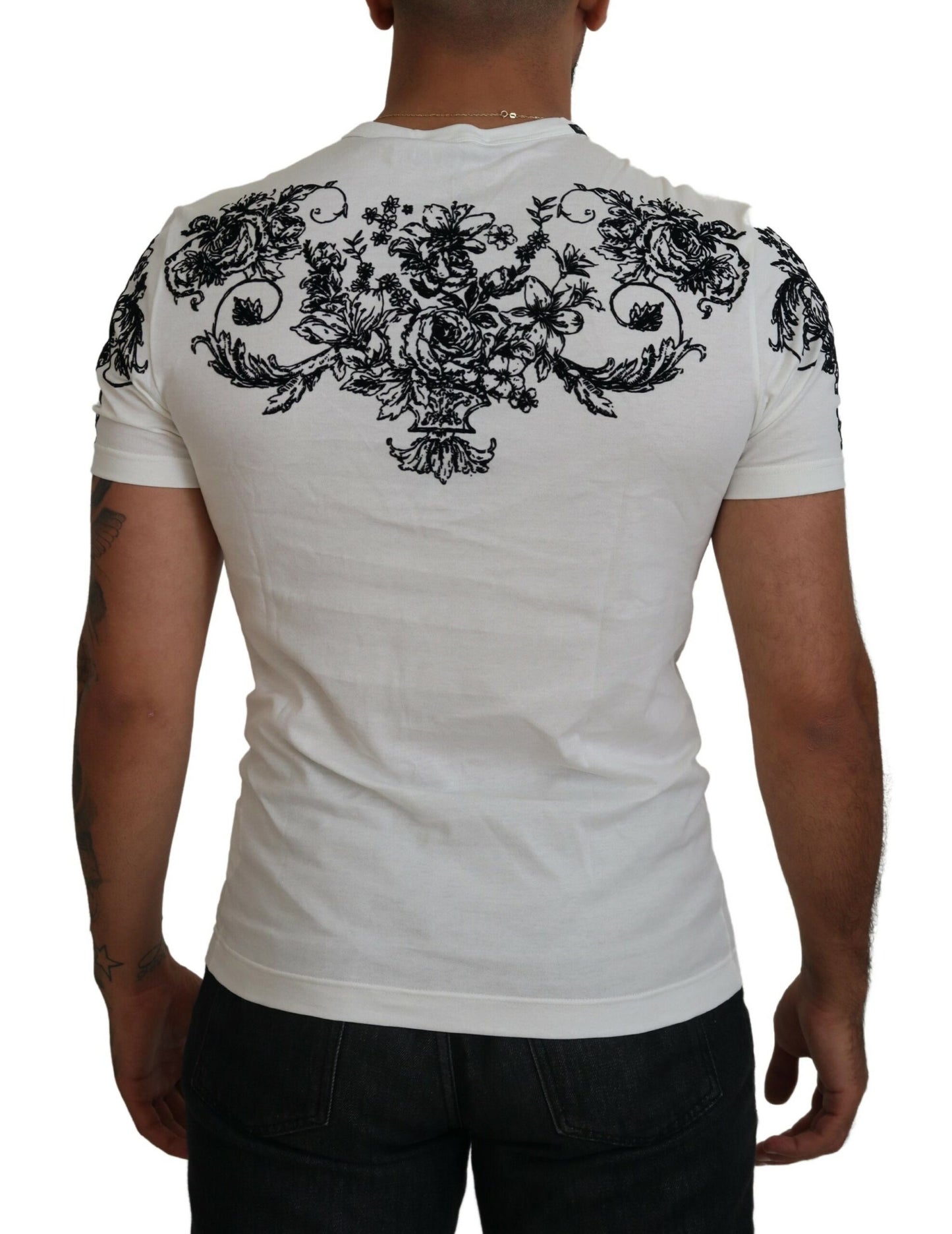 T-shirt élégant à couronne florale Dolce & Gabbana