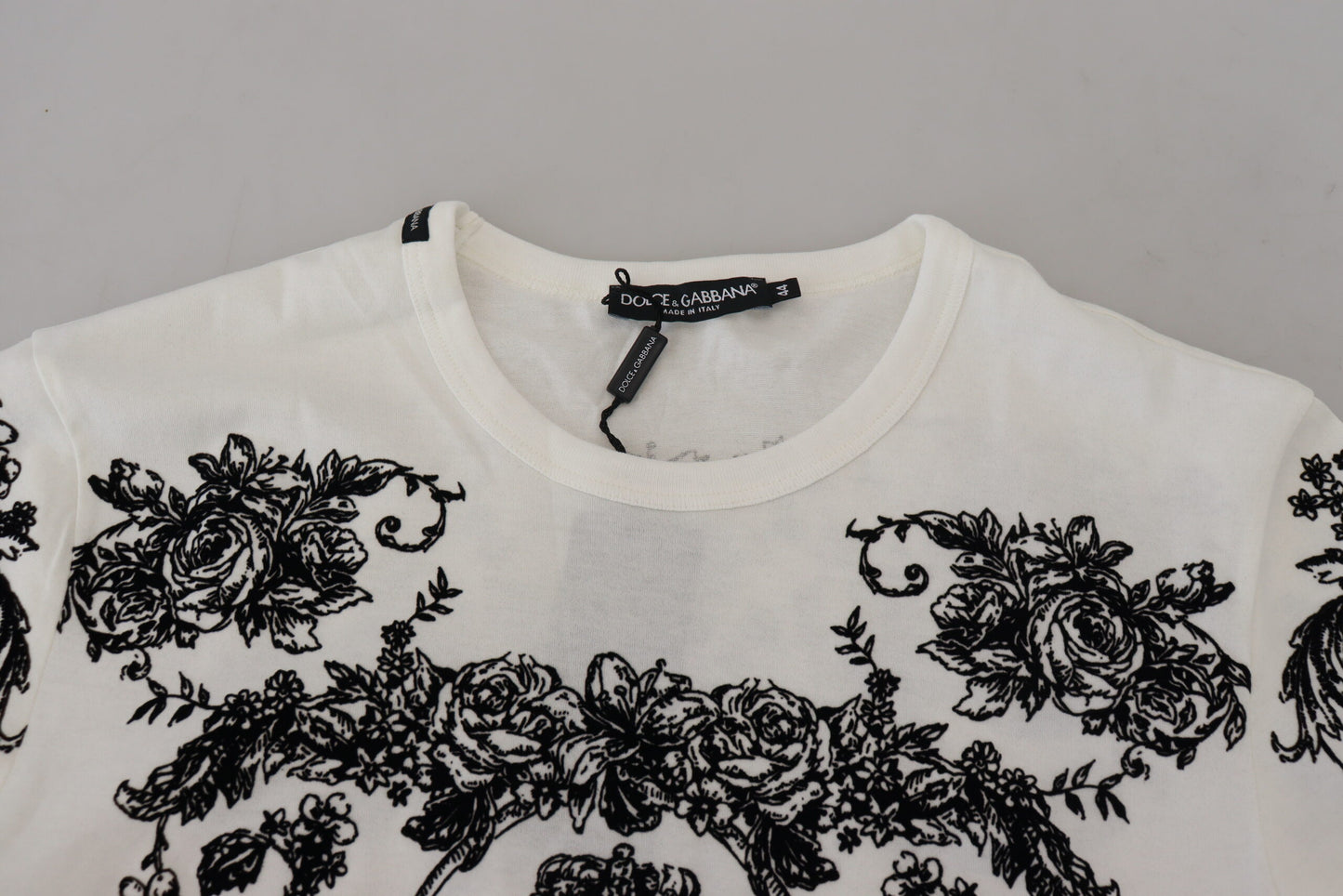 T-shirt élégant à couronne florale Dolce & Gabbana