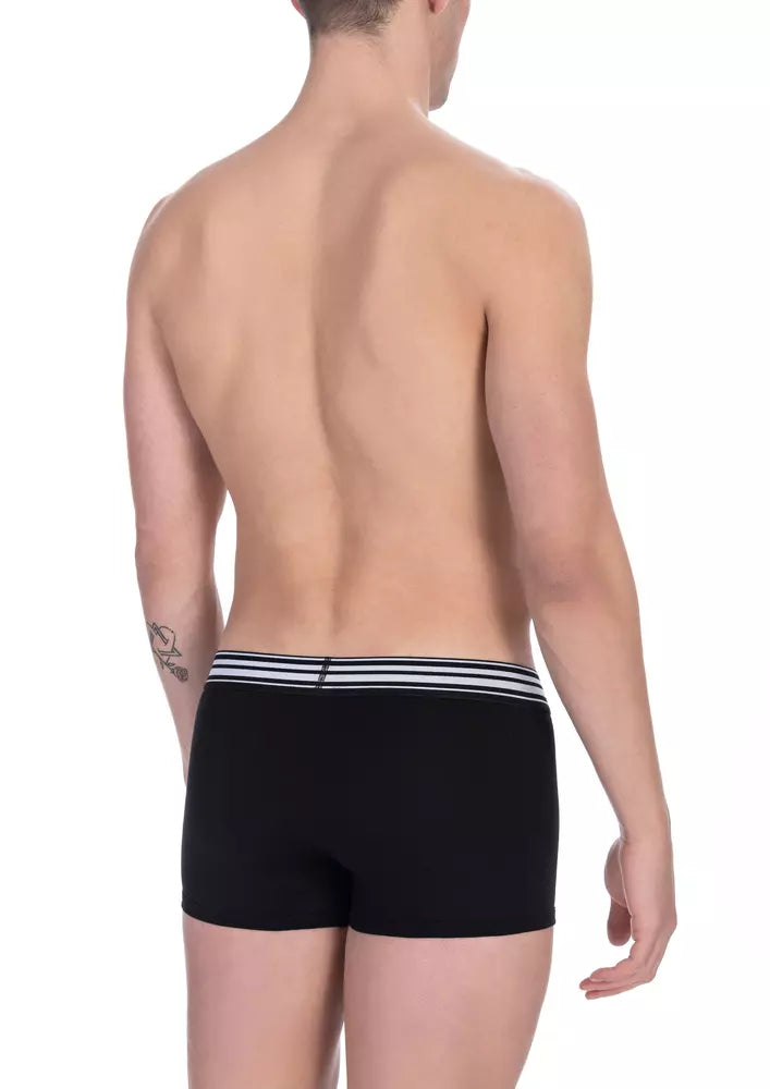 Boxer en coton noir pour homme Bikkembergs