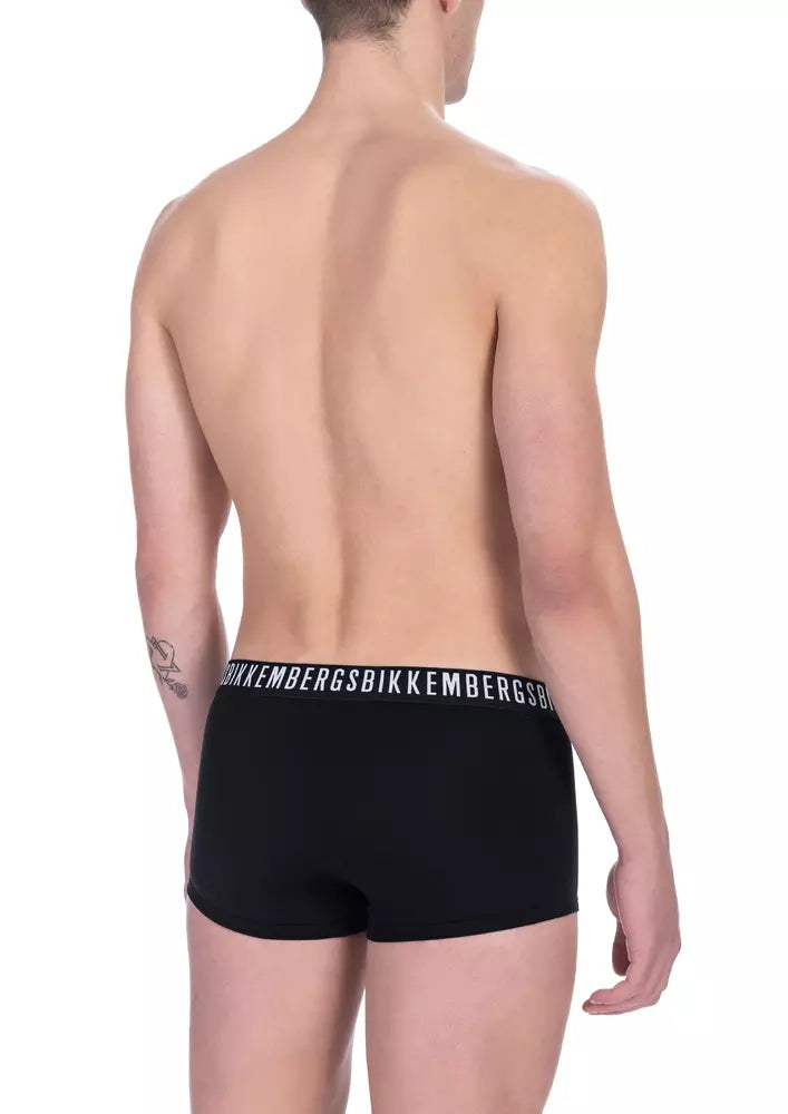 Lot de deux sous-vêtements pour homme en coton noir Bikkembergs