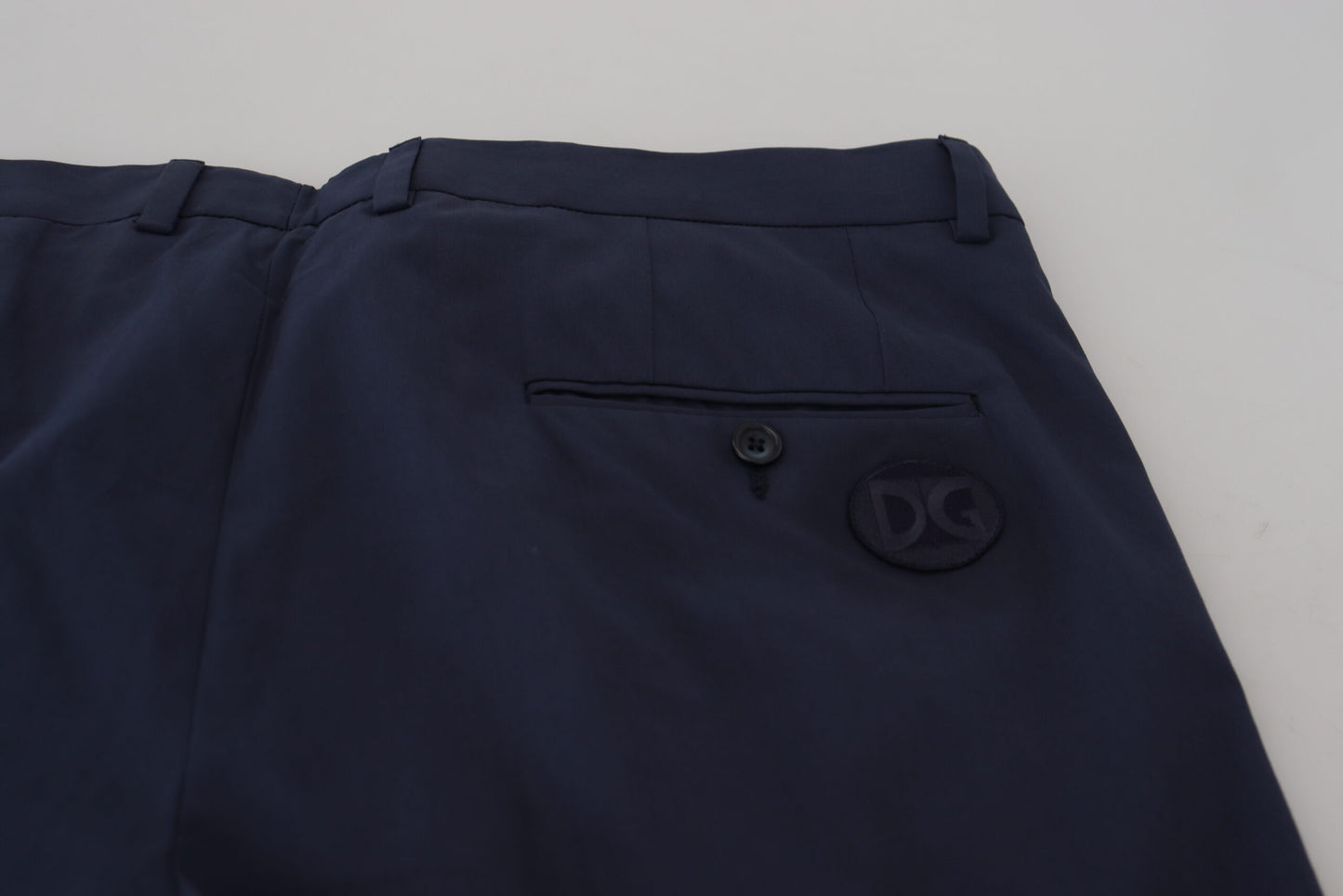 Dolce & Gabbana Dark Blue Cotton Chino Formal Pants by Dolce & Gabbana