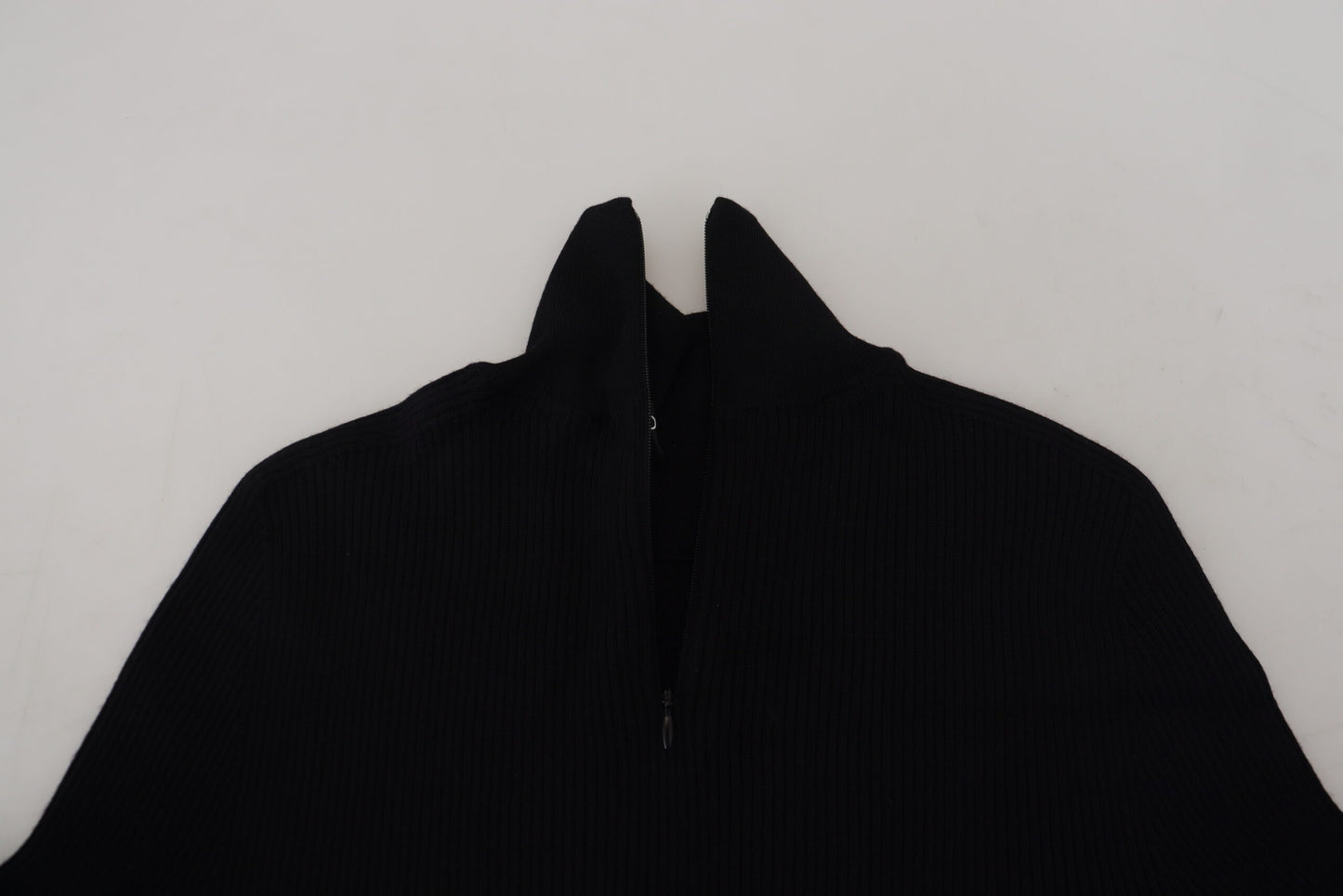 Dolce & Gabbana Black Half Zip Turtleneck Pullover Sweater by Dolce & Gabbana