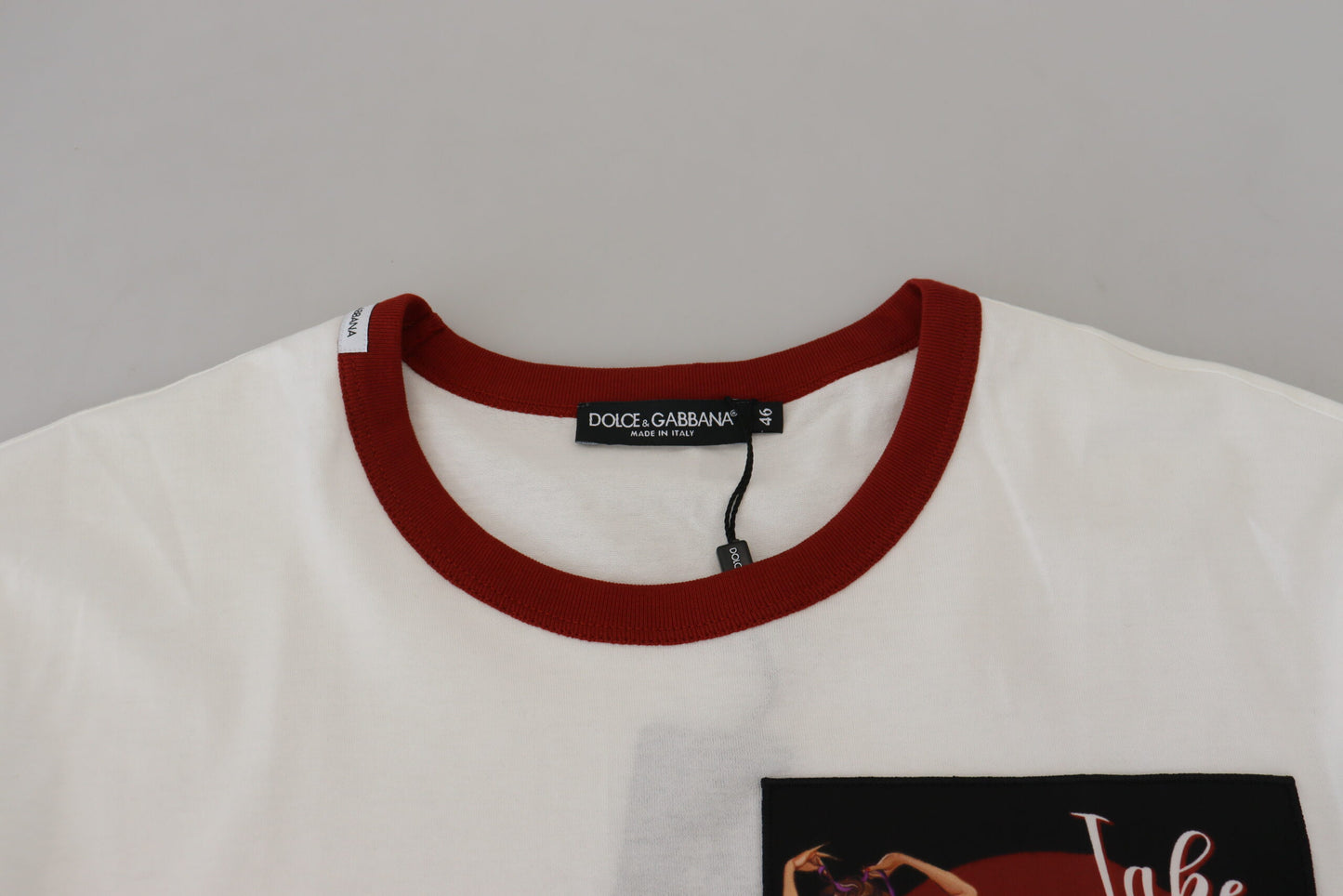 T-shirt ras du cou blanc élégant en coton Dolce & Gabbana