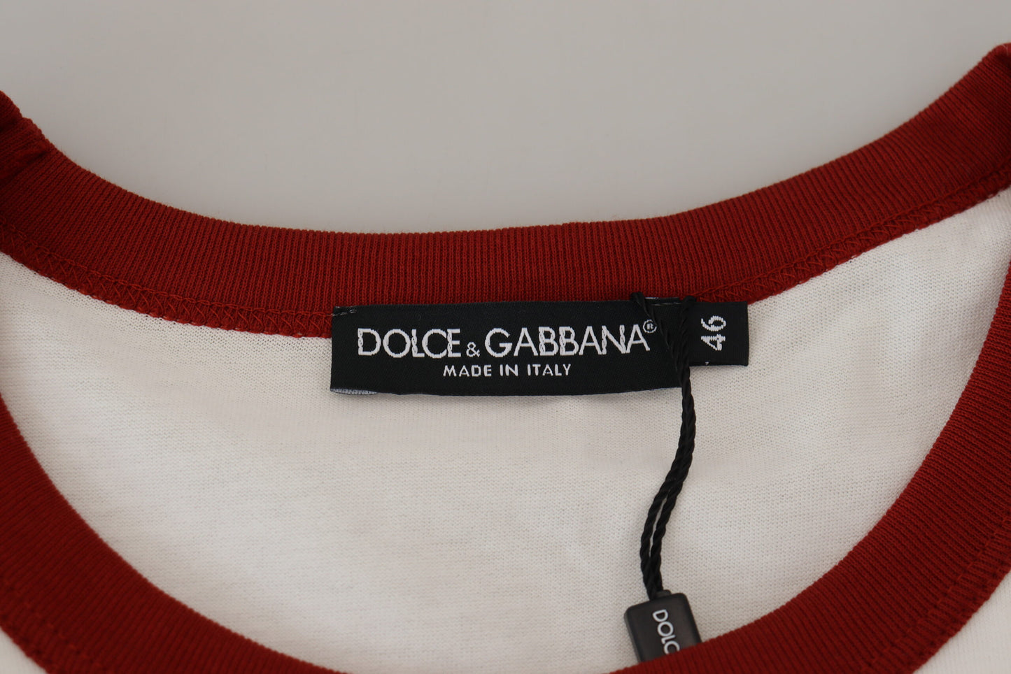 T-shirt ras du cou blanc élégant en coton Dolce & Gabbana