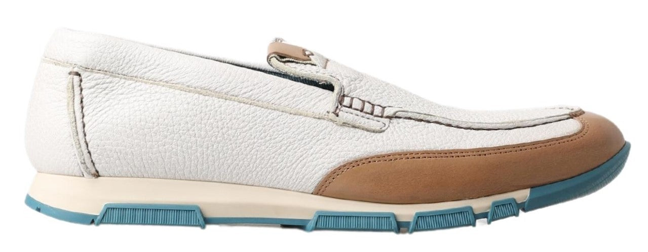 Mocassins élégants en cuir blanc Dolce & Gabbana