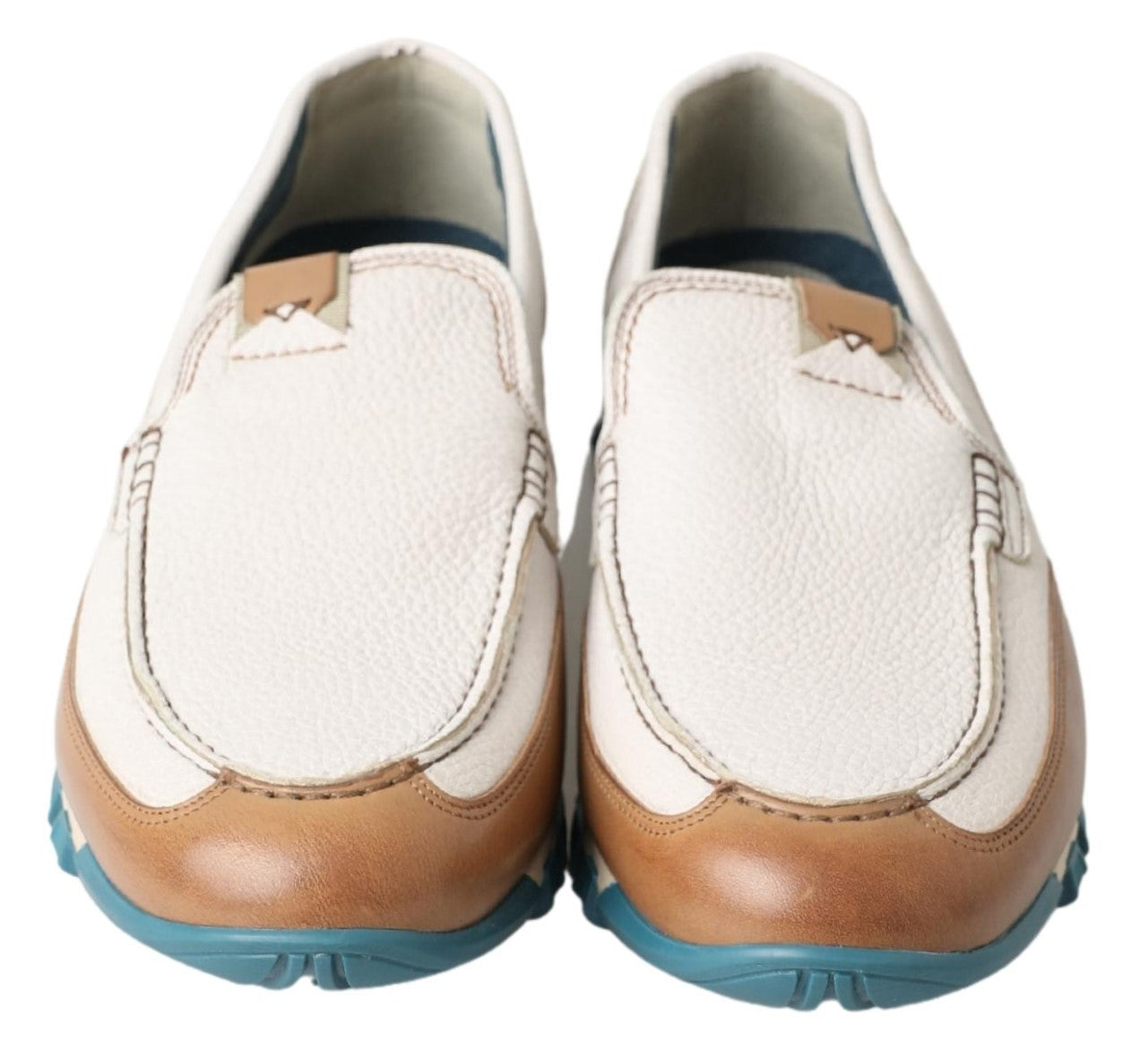 Mocassins élégants en cuir blanc Dolce & Gabbana