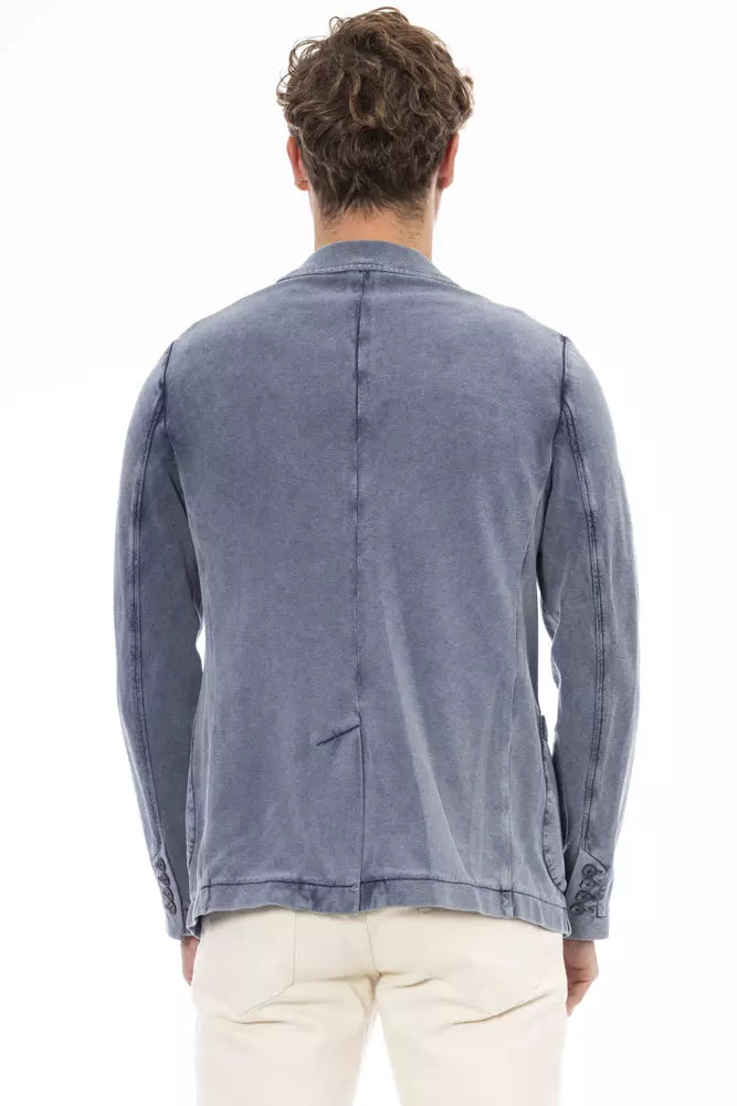 Blazer bleu en coton pour homme Distretto12