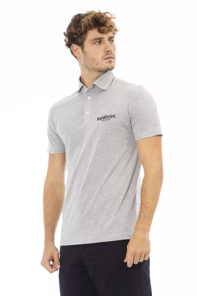 Polo homme en coton gris tendance Baldinini