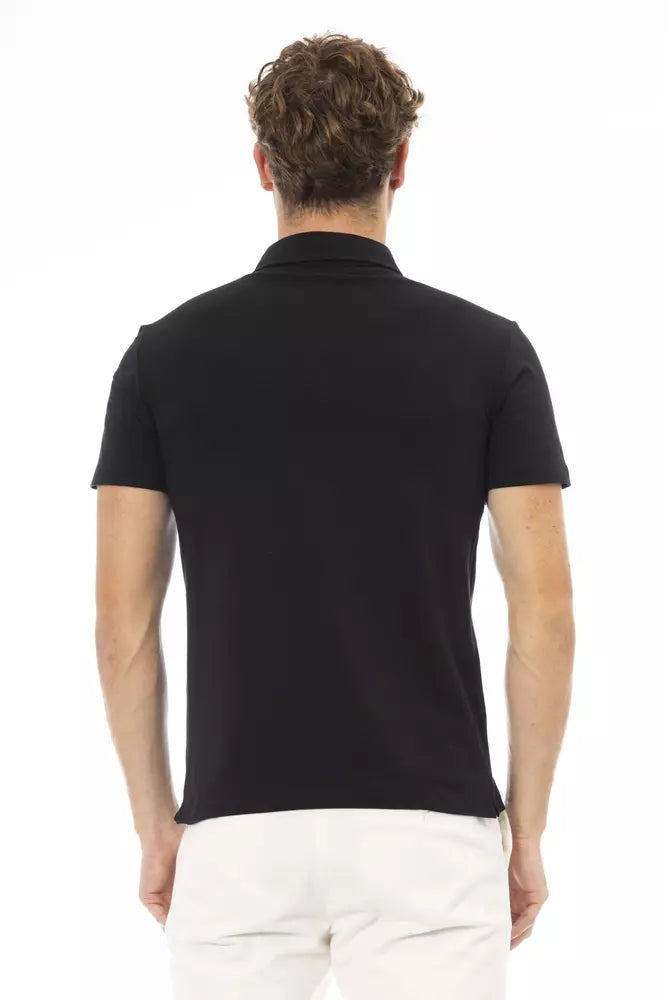 Polo Baldinini Trend en coton noir pour homme