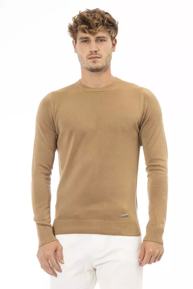 Baldinini Trend Beige Modal Men Sweater by Baldinini Trend