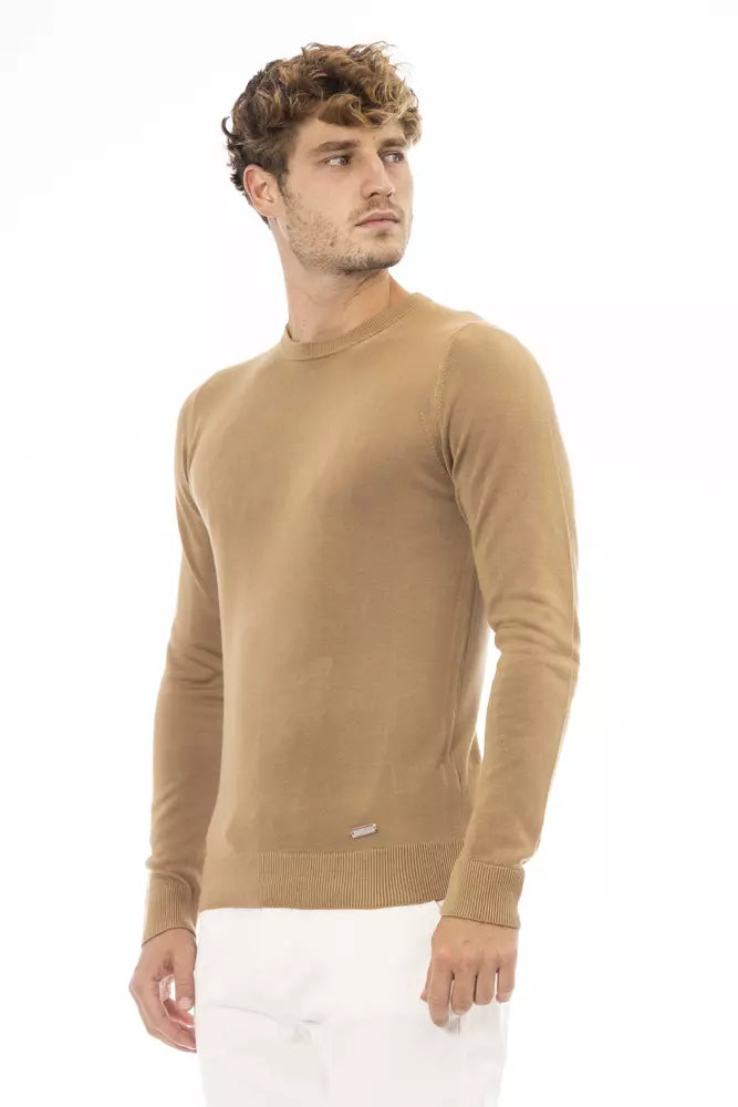 Baldinini Trend Beige Modal Men Sweater by Baldinini Trend