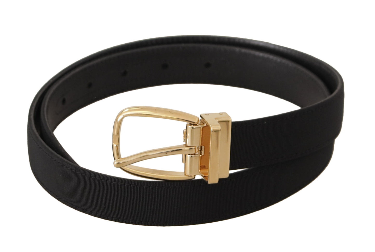 Ceinture élégante en cuir noir Dolce & Gabbana