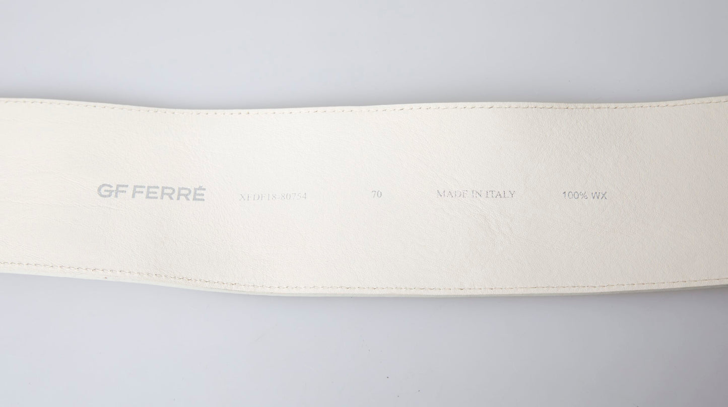 Ceinture tendance à boutons-pression blanc cassé GF Ferre Chic