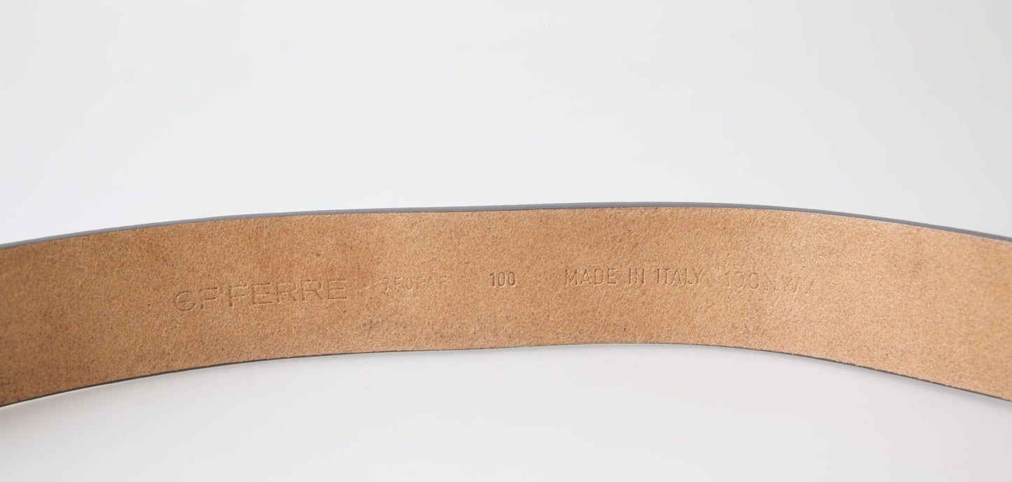Ceinture élégante en cuir GF Ferre avec boucle gravée