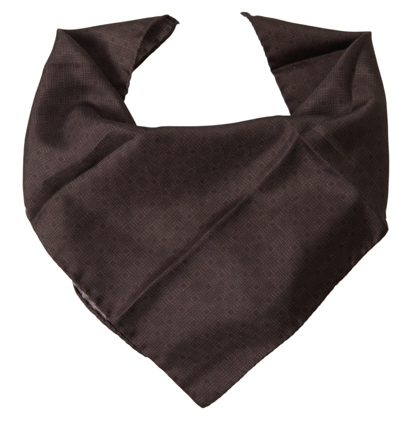Dolce & Gabbana Brown Patterned Silk Square Handkerchief Scarf by Dolce & Gabbana