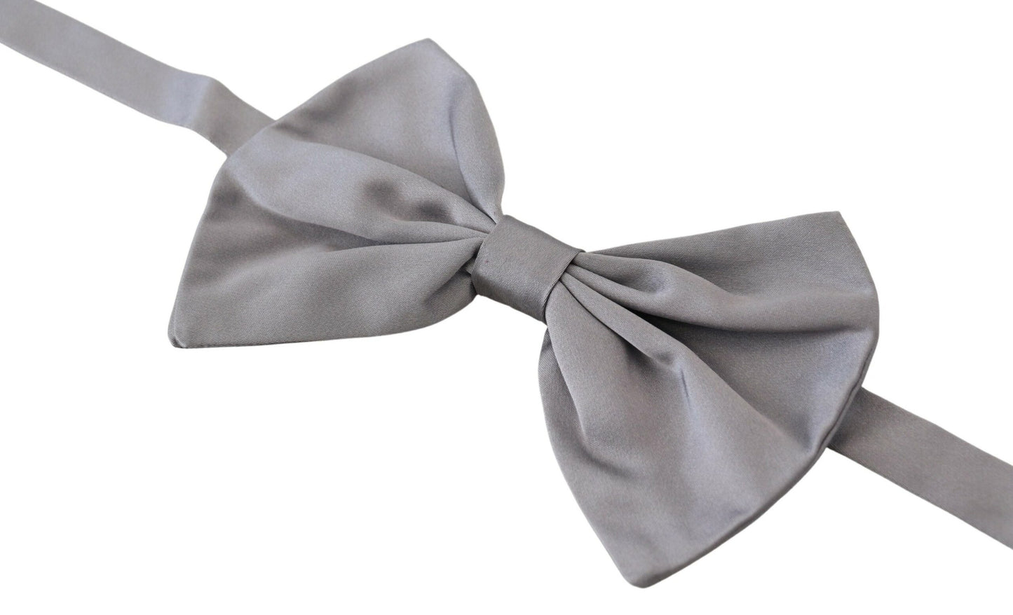 Dolce & Gabbana Élégant nœud papillon en soie gris argenté