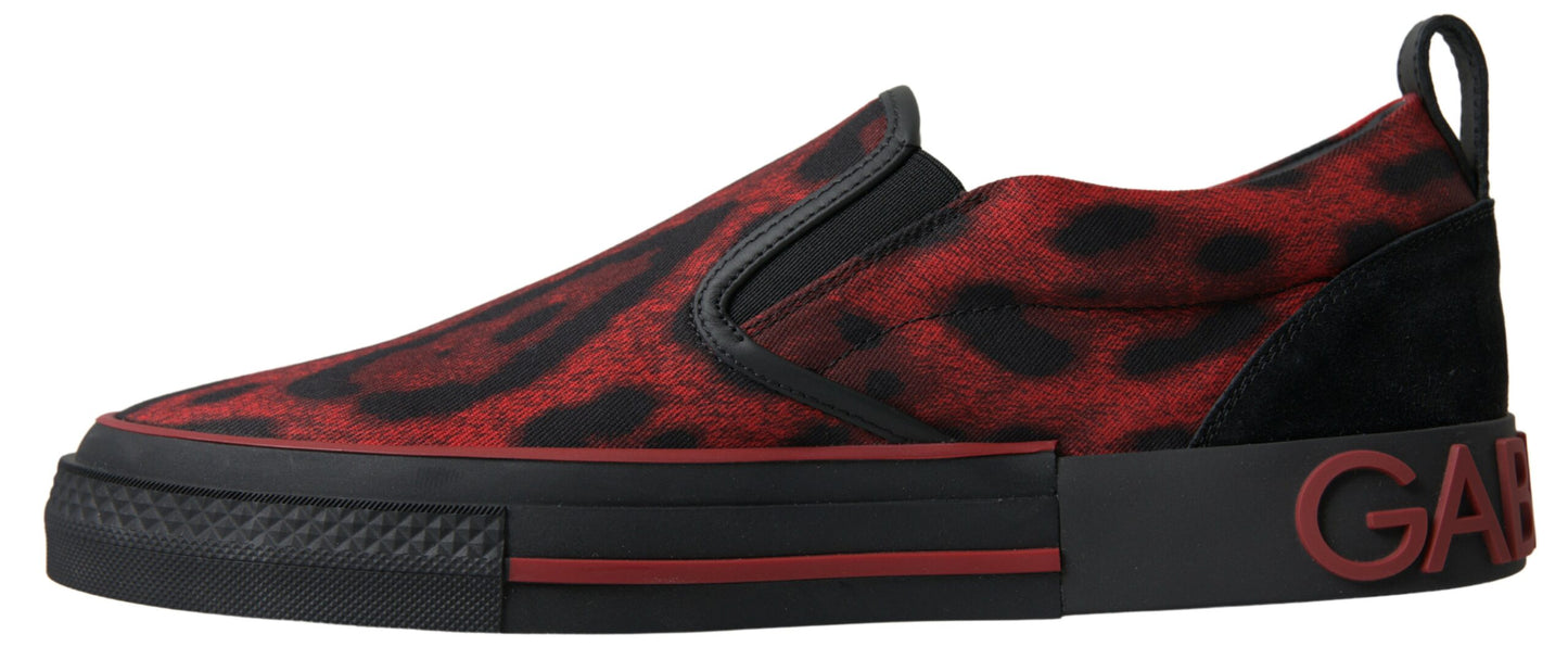 Baskets mocassins à imprimé léopard chic Dolce & Gabbana