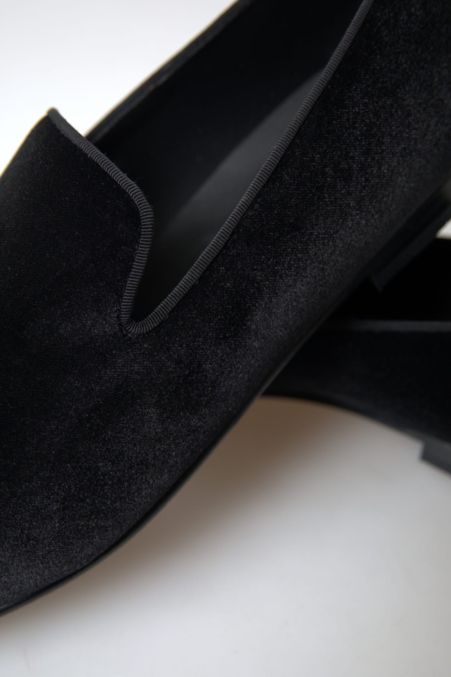 Mocassins élégants en velours noir Dolce & Gabbana pour homme
