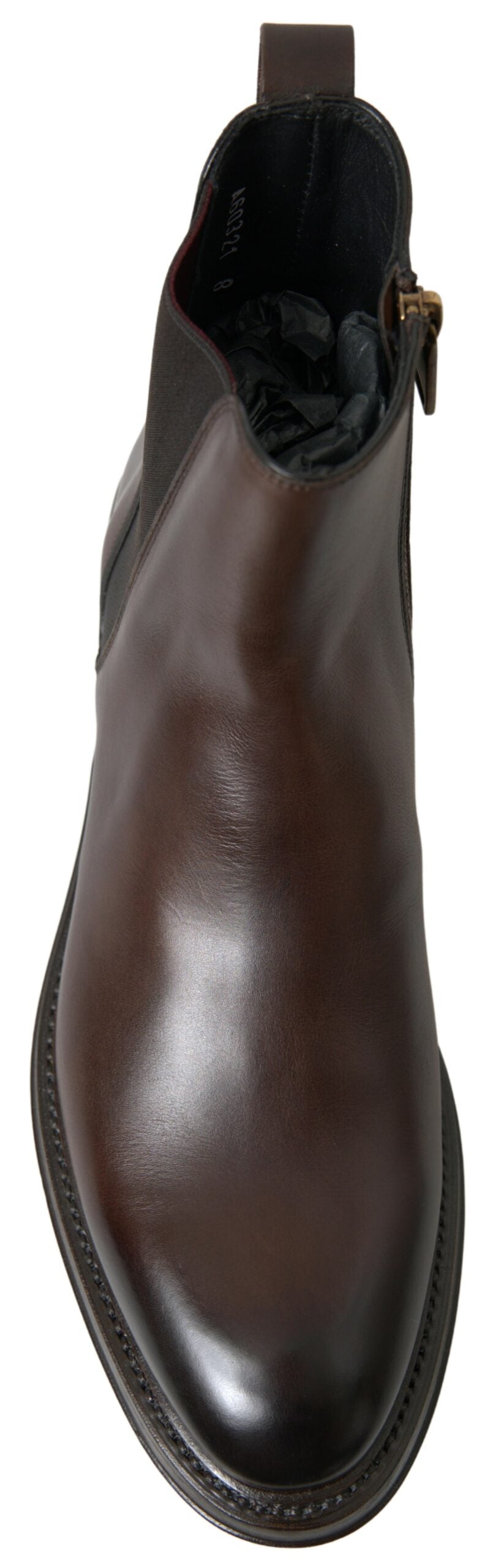 Dolce & Gabbana Brown Leather Chelsea Mens Boots Shoes by Dolce & Gabbana