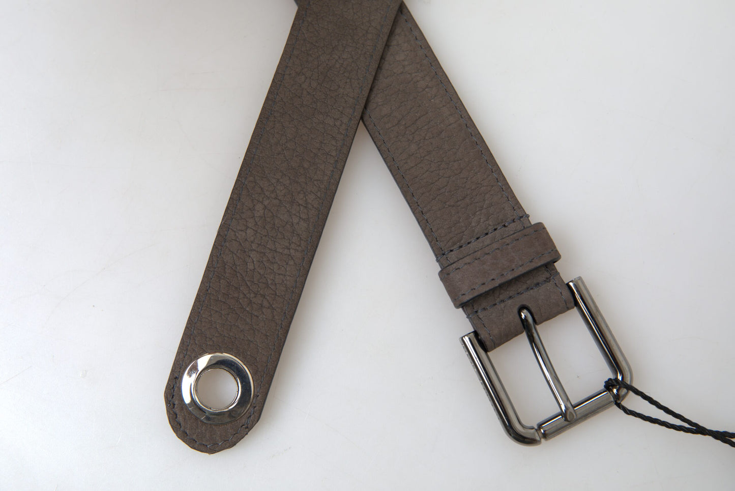 Ceinture élégante en cuir marron Dolce & Gabbana avec boucle en métal