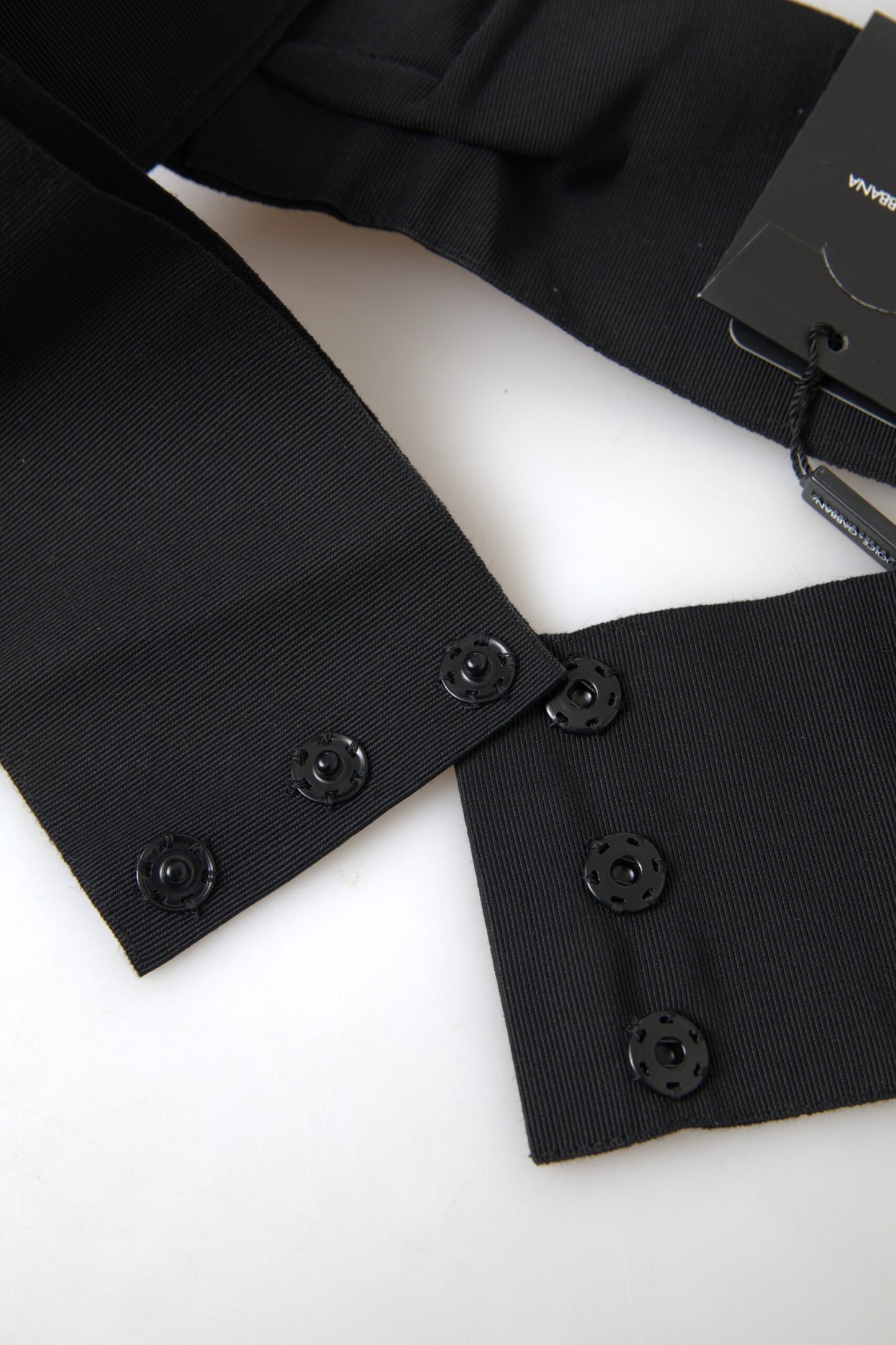 Ceinture noire ornée exquise Dolce & Gabbana