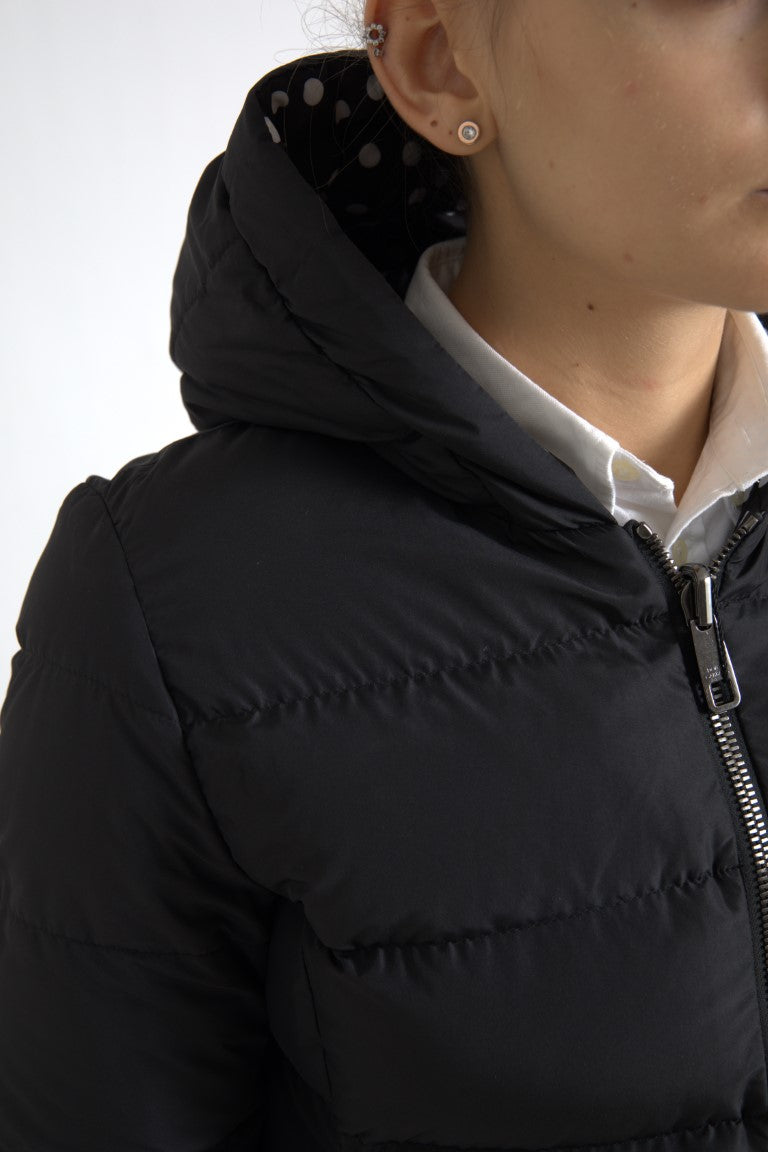 Dolce & Gabbana Élégante veste à capuche noire zippée