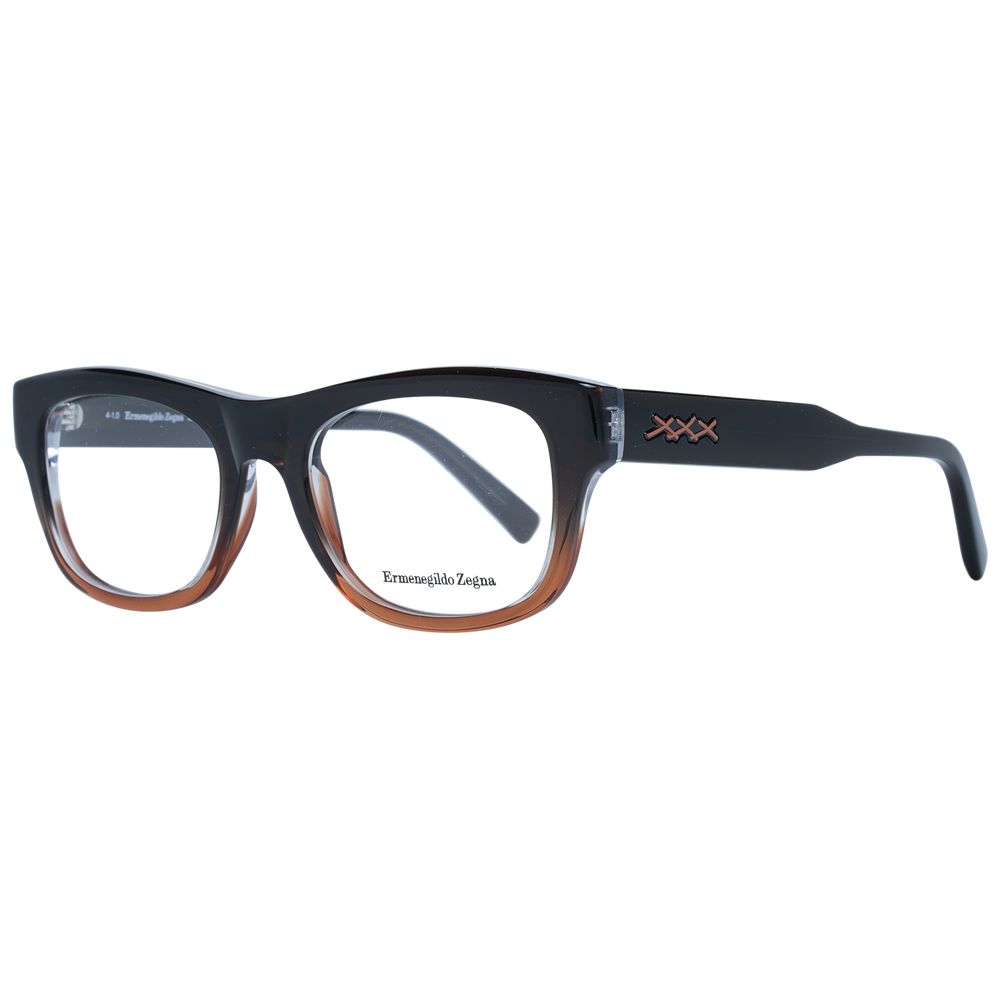 Montures de lunettes marron Ermenegildo Zegna pour homme