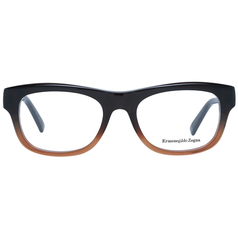 Montures de lunettes marron Ermenegildo Zegna pour homme